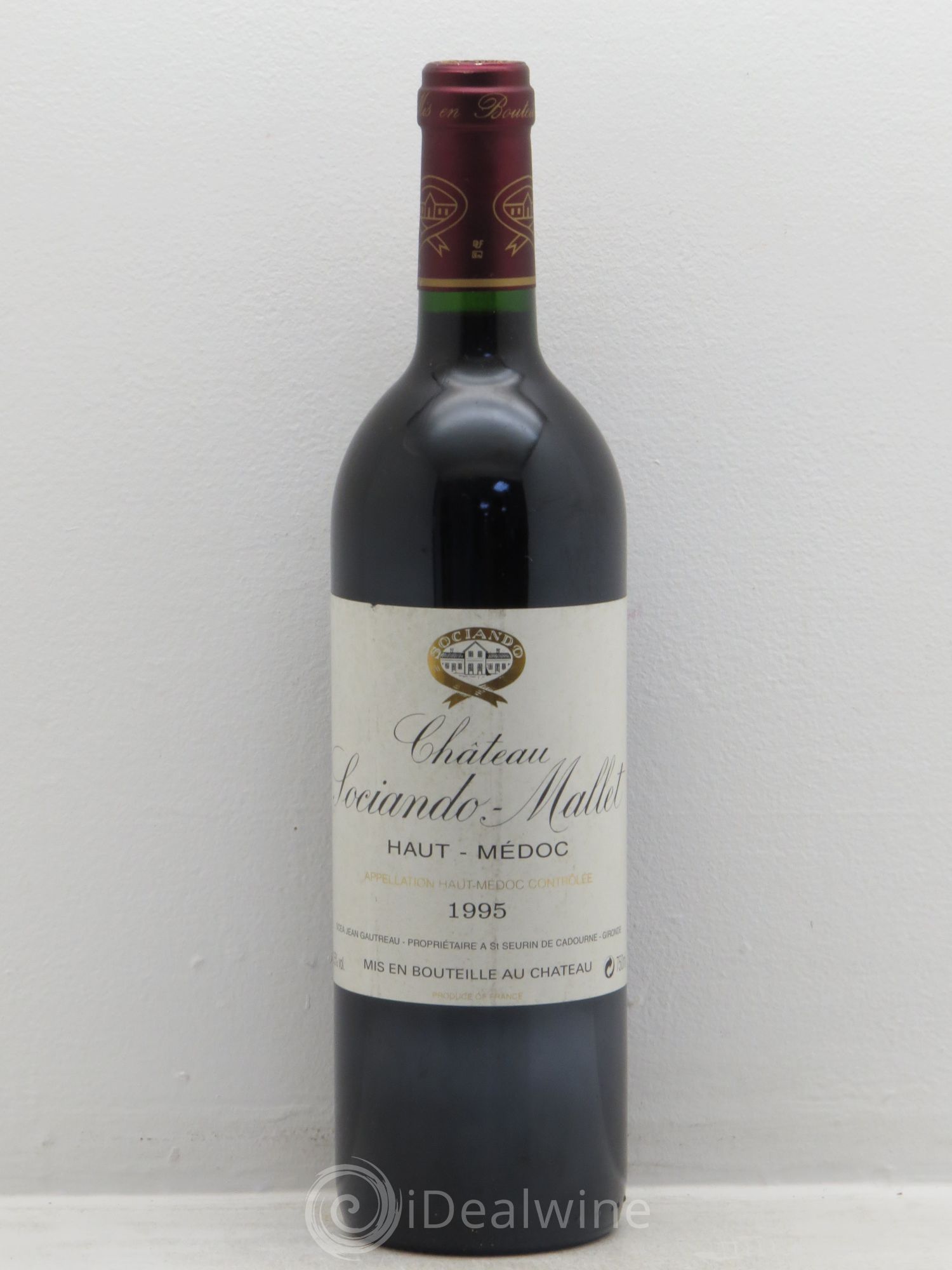 Château Sociando Mallet 1995 - Lot de 1 bouteille - 0