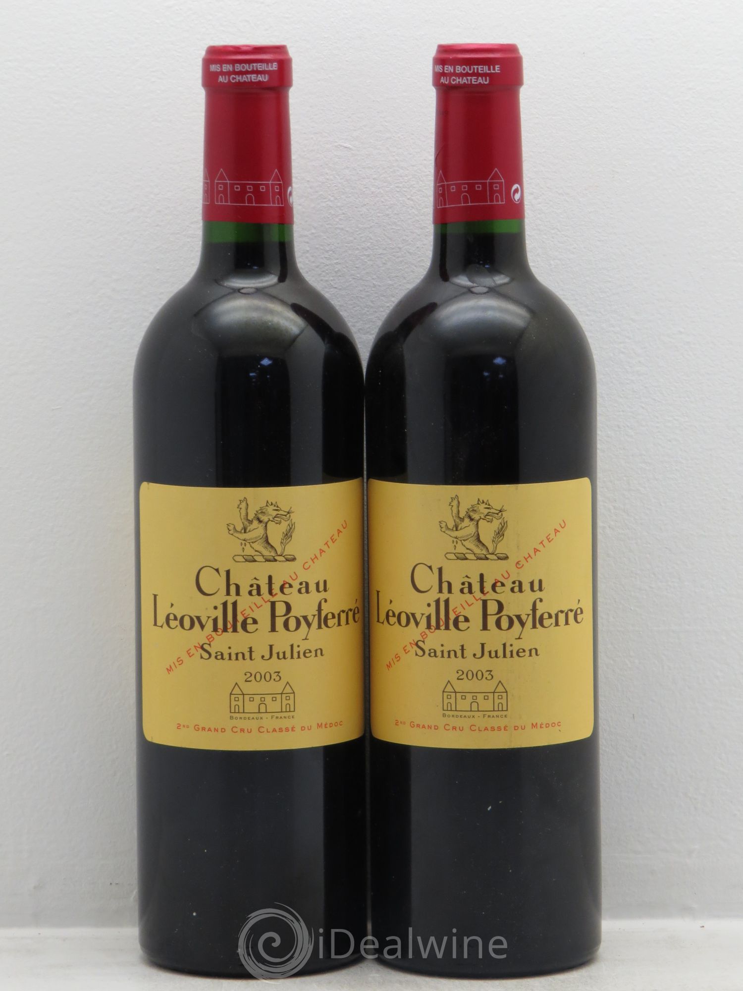 Château Léoville Poyferré 2ème Grand Cru Classé 2003 - Lot de 2 bouteilles - 0