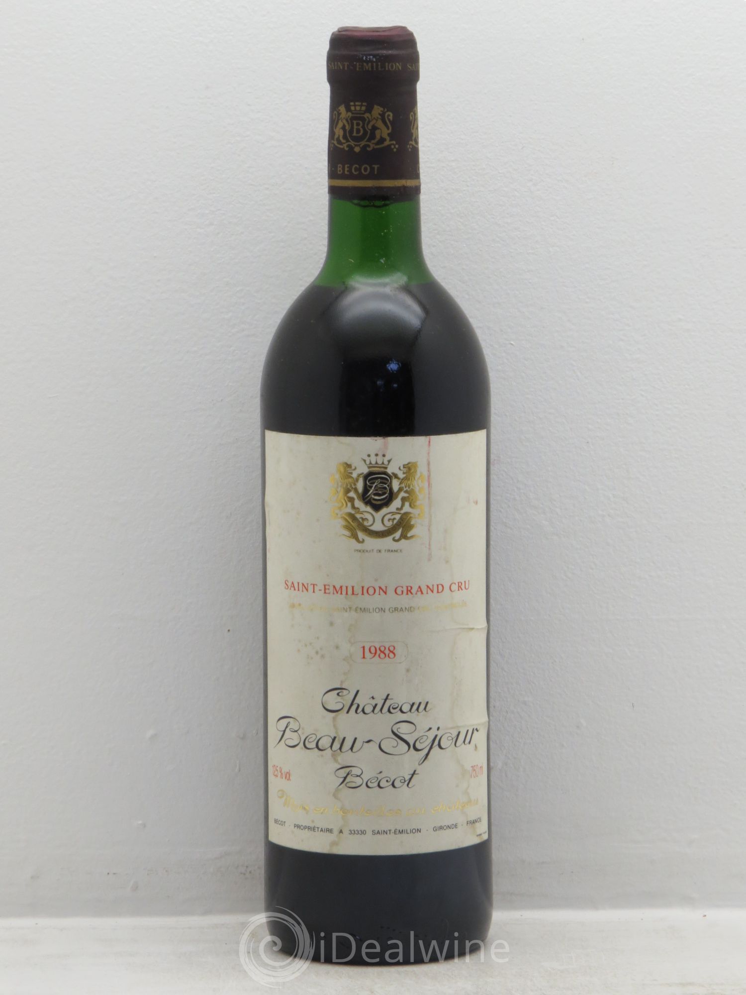 Château Beau-Séjour Bécot 1er Grand Cru Classé B 1988 - Lot de 1 bouteille - 0
