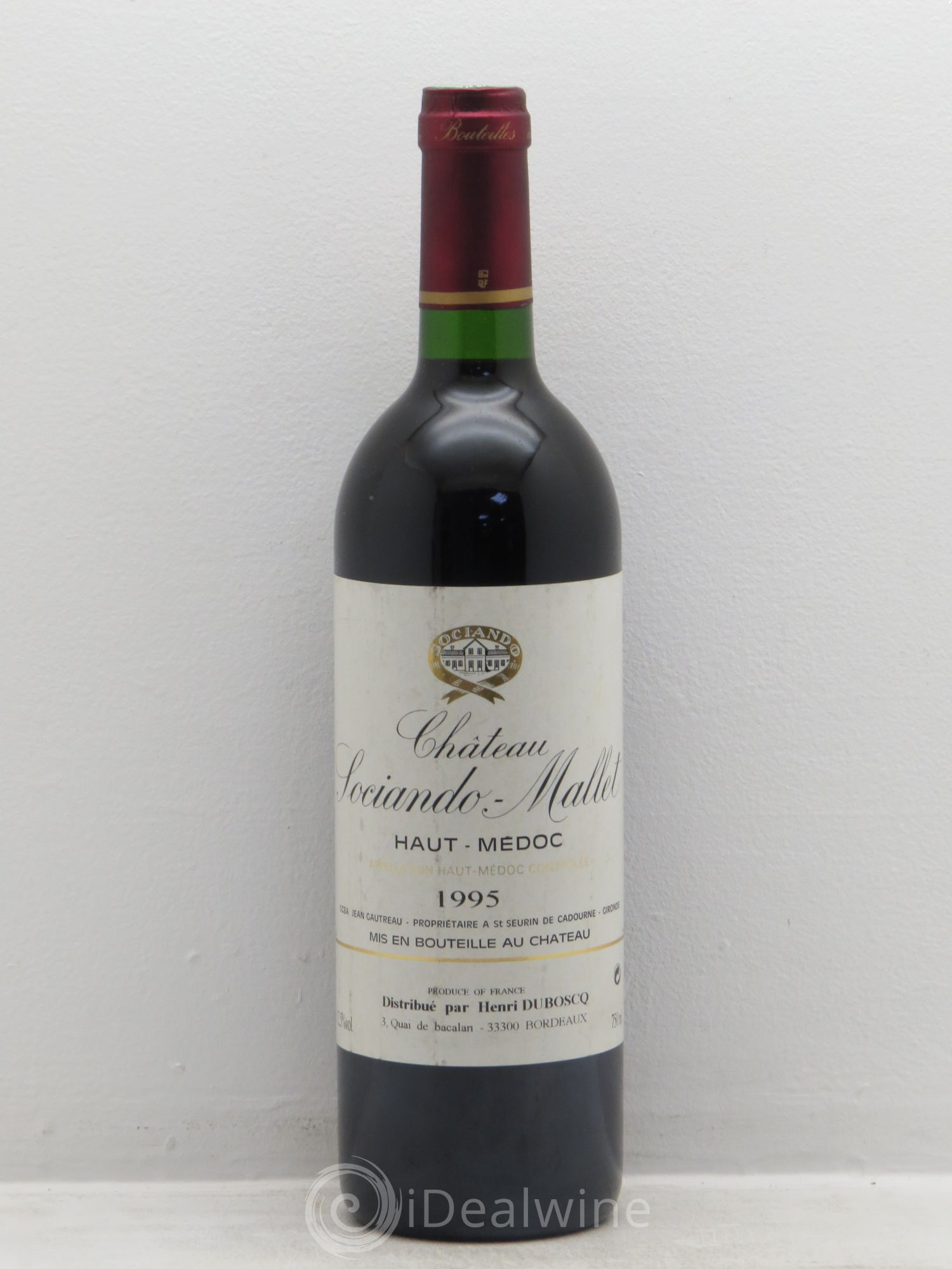 Château Sociando Mallet 1995 - Lot de 1 bouteille - 0