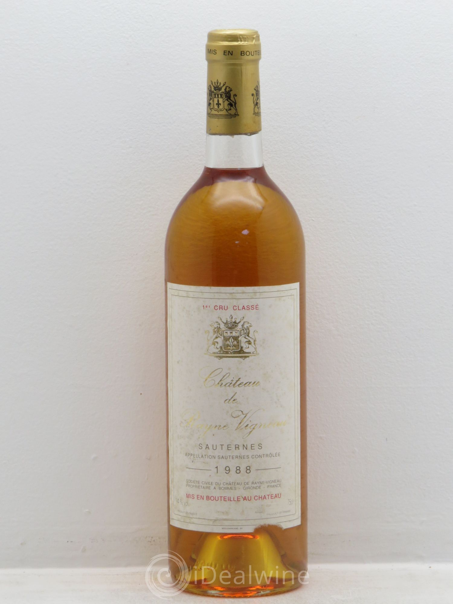 Château de Rayne Vigneau 1er Grand Cru Classé 1988 - Lotto di 1 bottiglia - 0