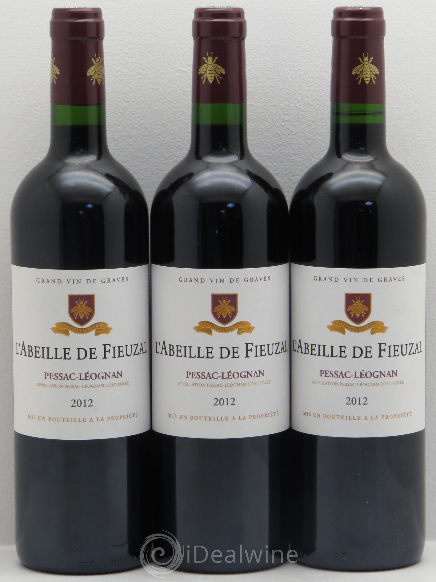 Abeille de Fieuzal 2012 - Lot de 3 bouteilles - 0