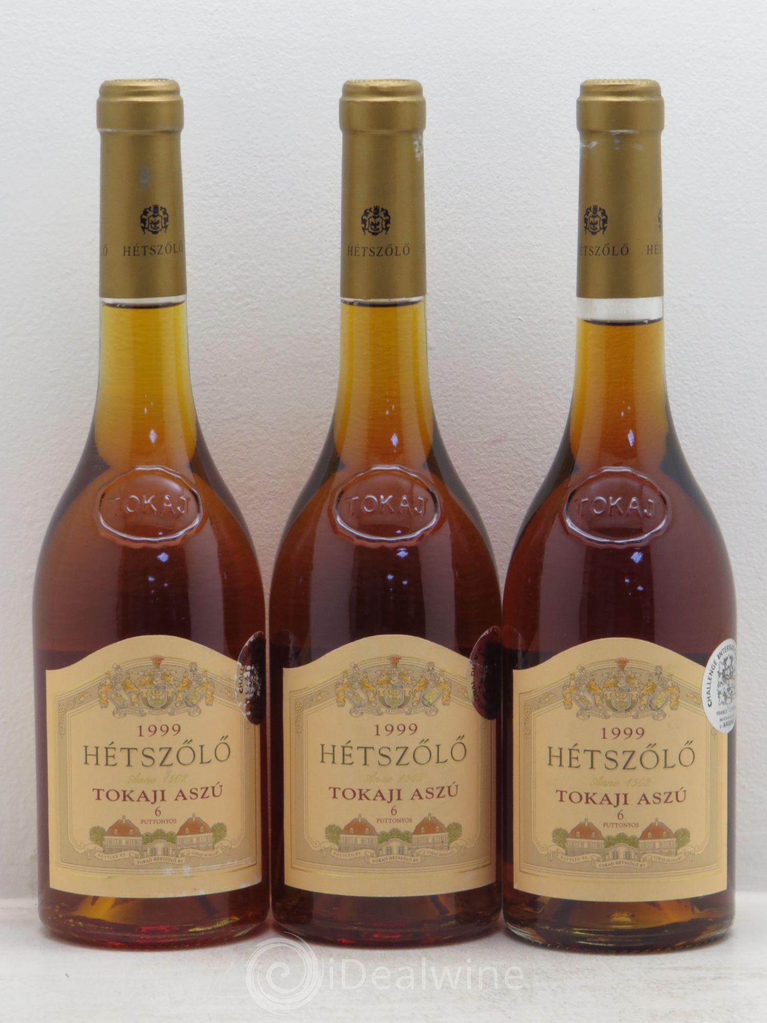 Tokaji Aszu 6 Puttonyos Hetszolo 50CL 1999 - Lotto di 3 bottiglie - 0