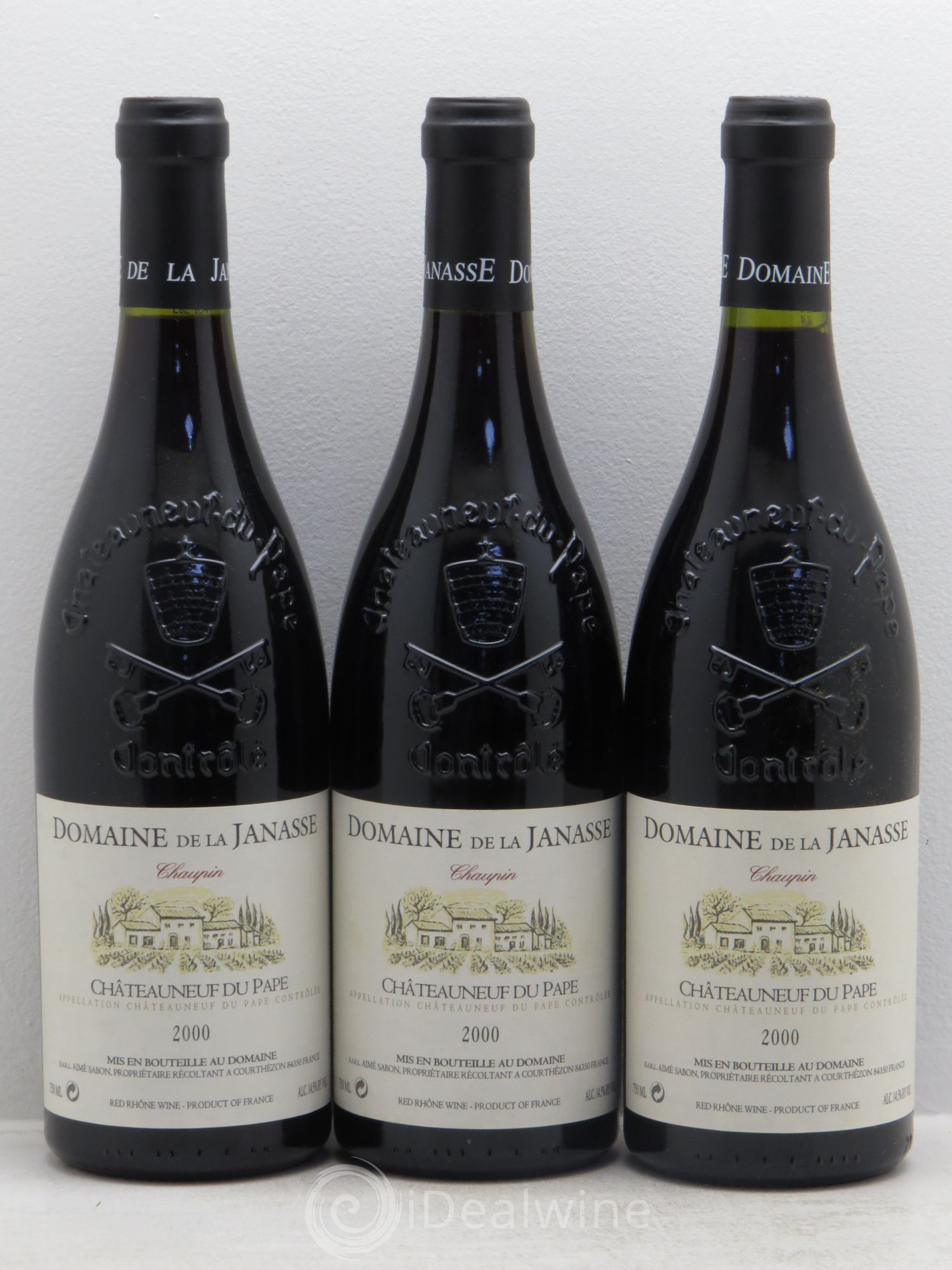 Châteauneuf-du-Pape Cuvée Chaupin La Janasse (Domaine de) 2000 - Lot de 3 bouteilles - 0