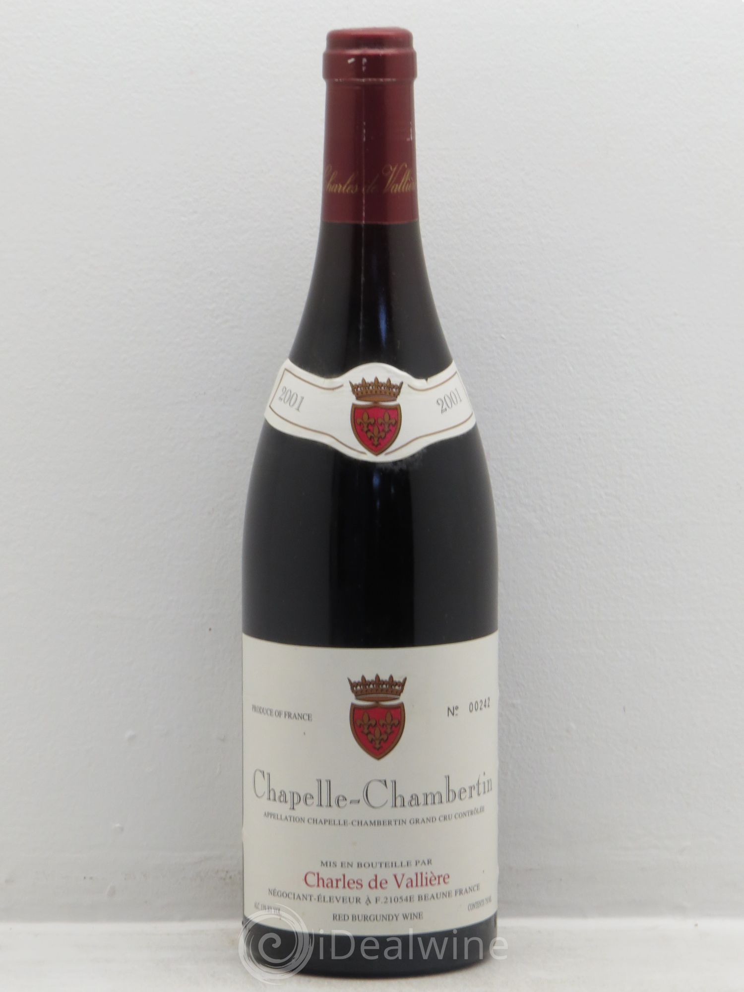 Chapelle-Chambertin Grand Cru Charles de Vallière 2001 - Posten von 1 Flasche - 0