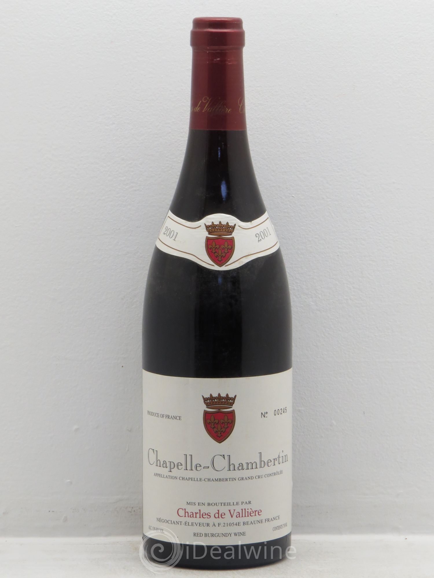Chapelle-Chambertin Grand Cru Charles de Vallière 2001 - Posten von 1 Flasche - 0