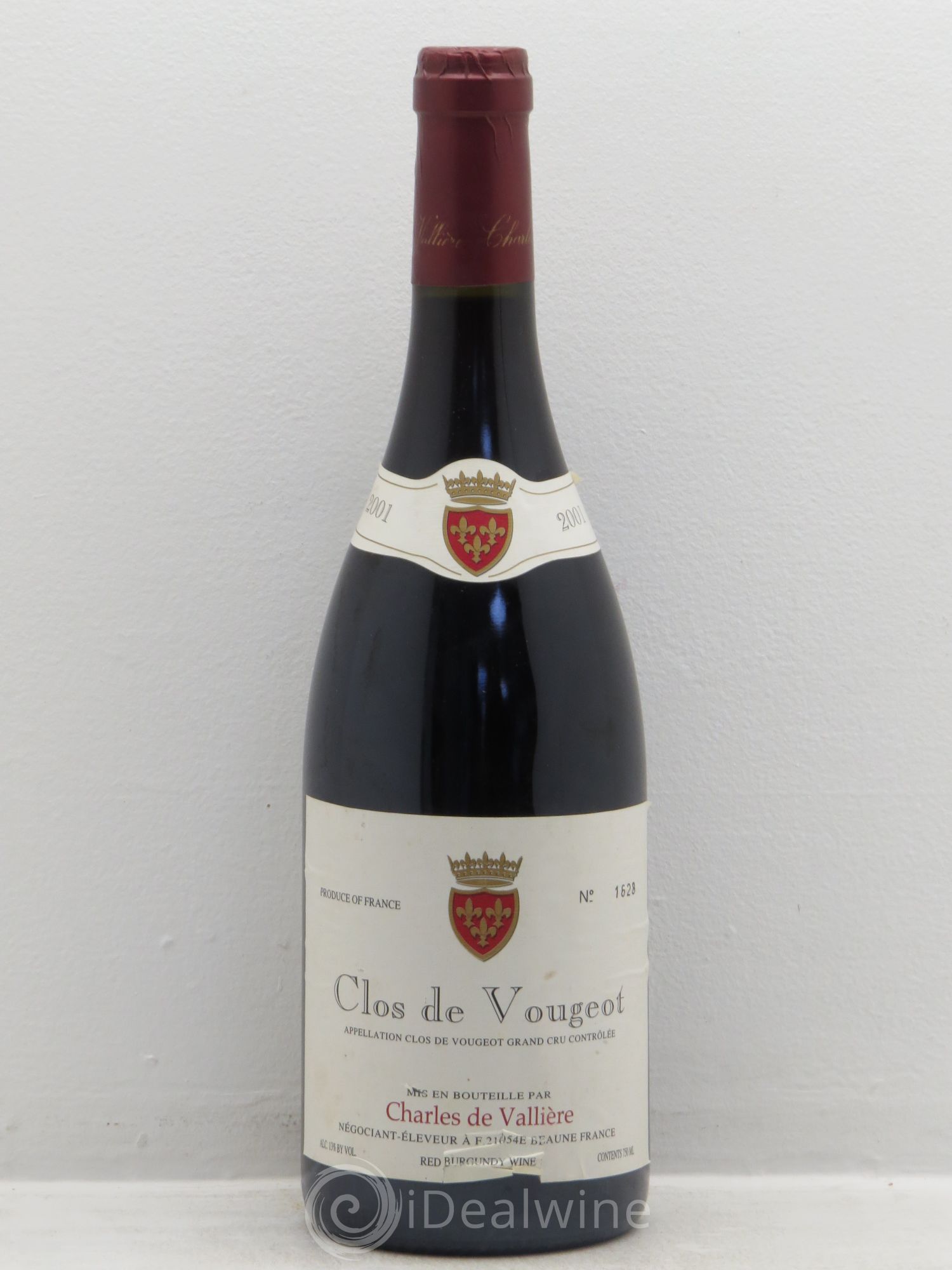 Clos de Vougeot Grand Cru Charles de Vallière 2001 - Lotto di 6 bottiglie - 0