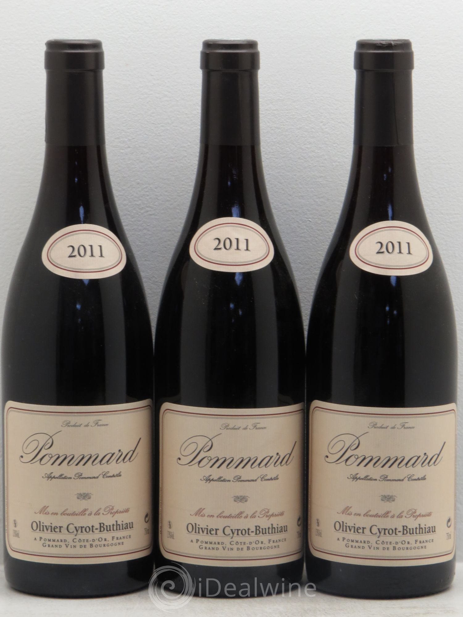 Pommard Domaine Cyrot Buthiau 2011 - Lot de 3 bouteilles - 0