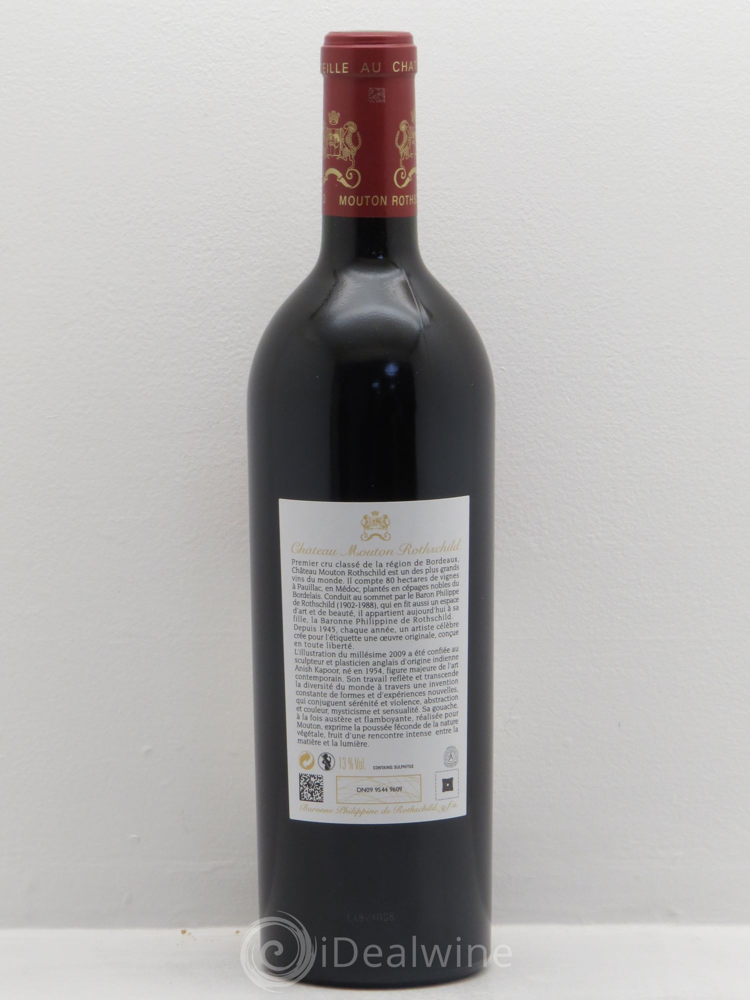 Château Mouton Rothschild 1er Grand Cru Classé 2009 - Lot de 1 bouteille - 1