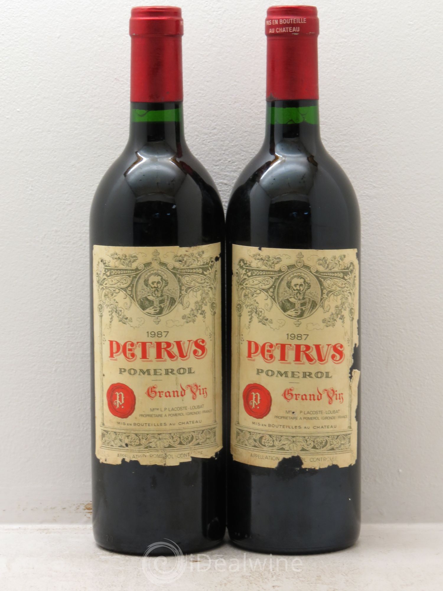 Petrus 1987 - Lot de 2 bouteilles - 0