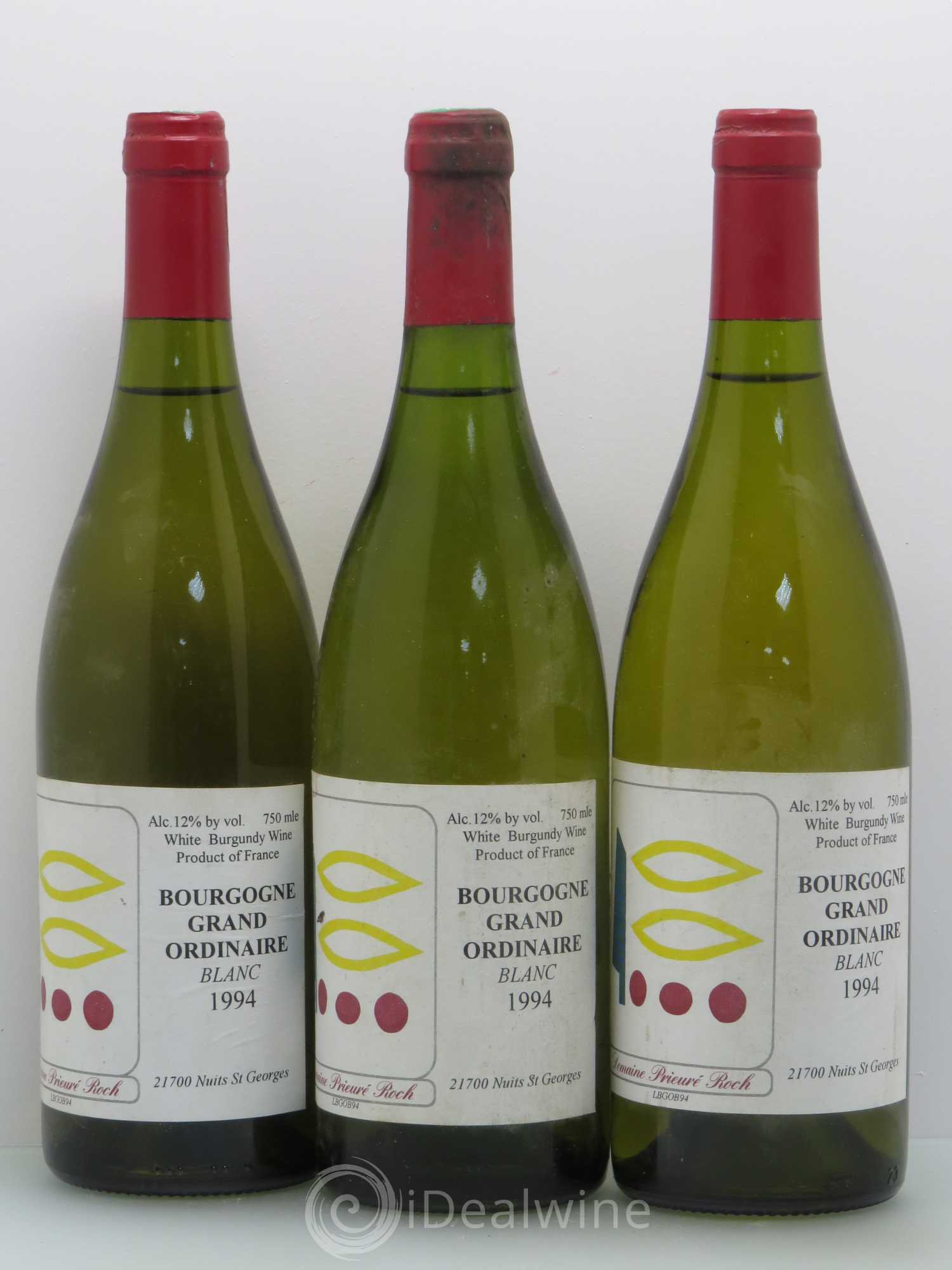 Bourgogne Prieure Roch Grand Ordinaire 1994 - Lot de 3 bouteilles - 0