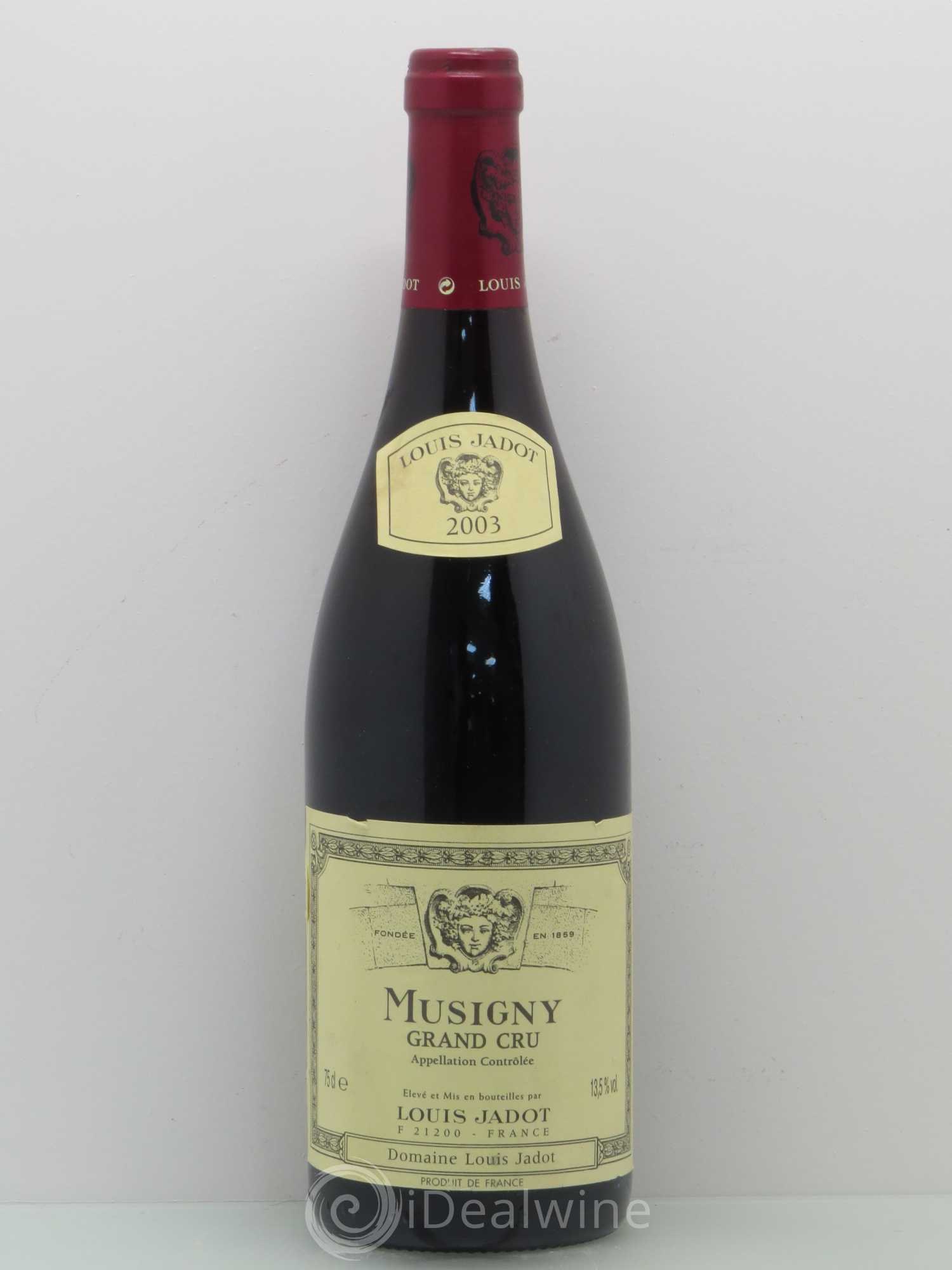 Musigny Grand Cru Louis Jadot (Domaine) 2003 - Lot de 1 bouteille - 0