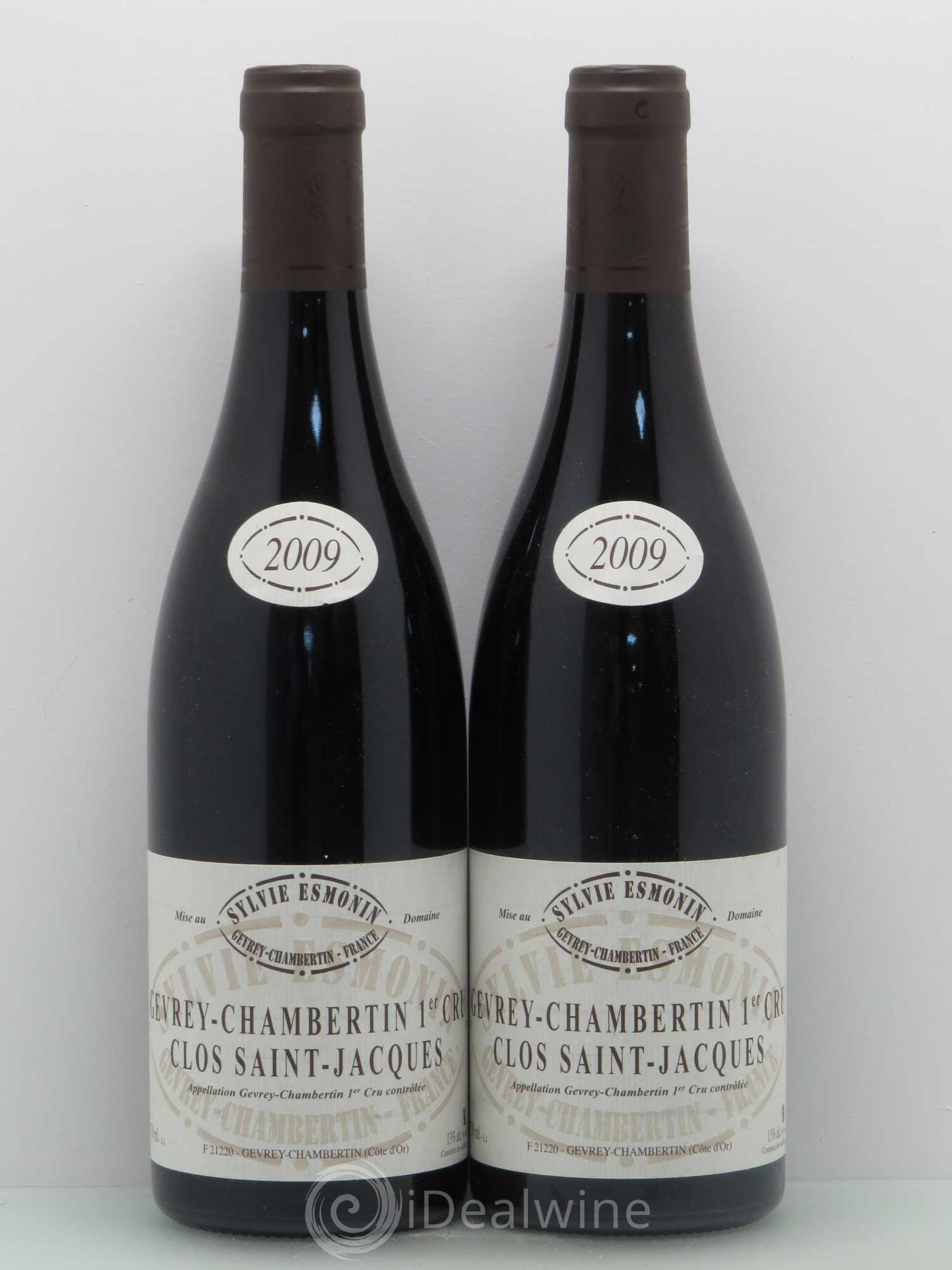 Gevrey-Chambertin 1er Cru Clos Saint Jacques Sylvie Esmonin 2009 - Lot de 2 bouteilles - 0