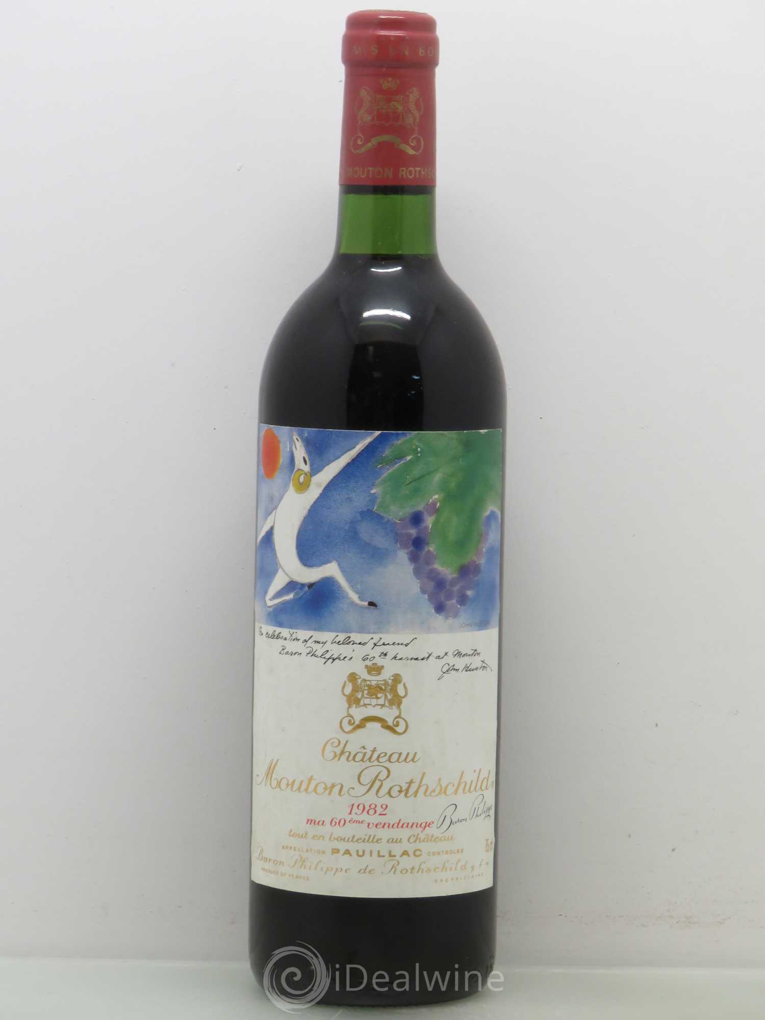 Château Mouton Rothschild 1er Grand Cru Classé 1982 - Lot de 1 bouteille - 0