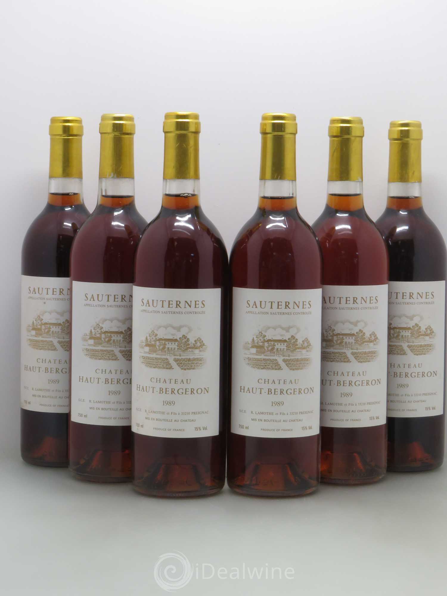 Château Haut-Bergeron 1989 - Lotto di 6 bottiglie - 0