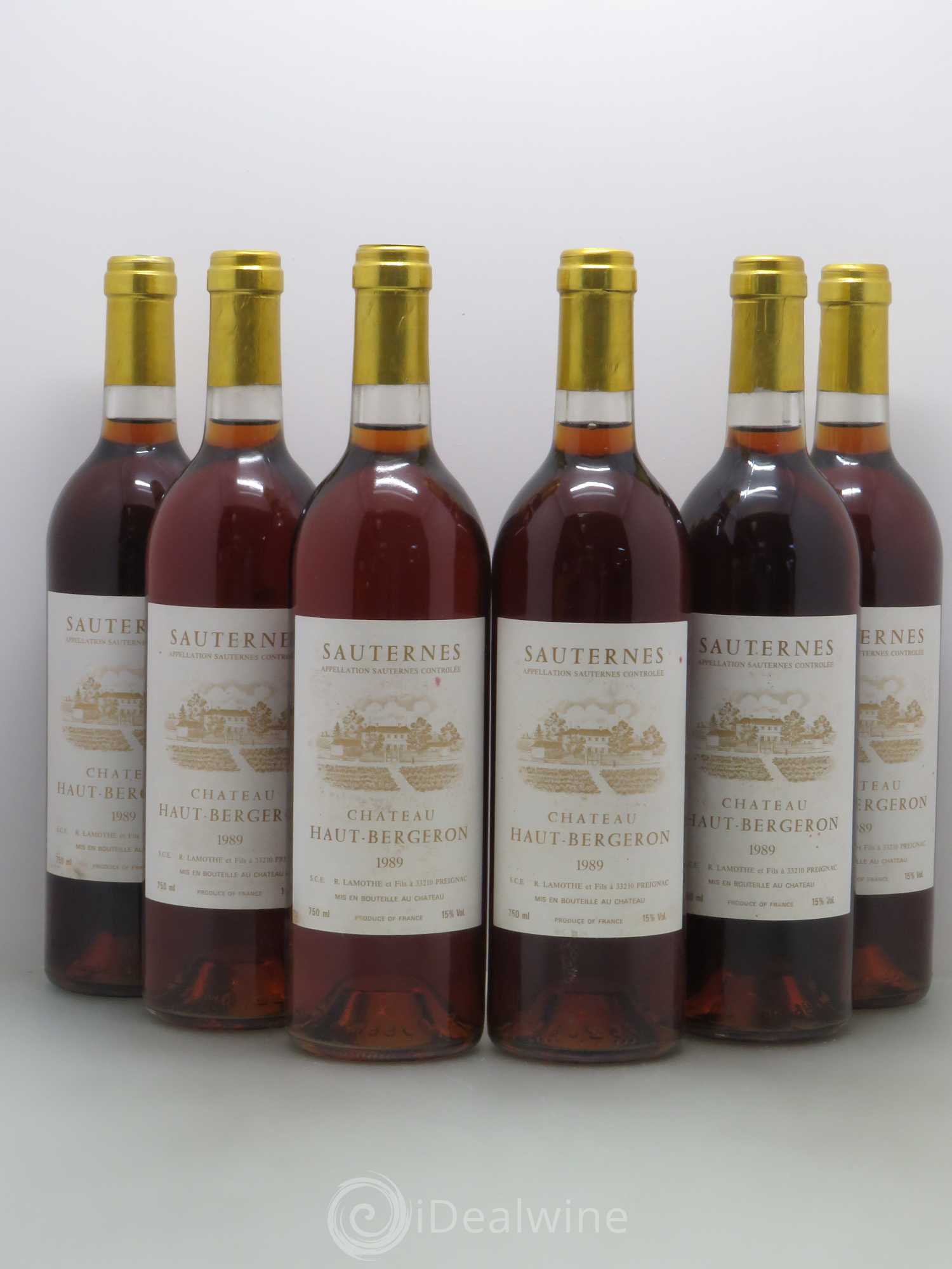 Château Haut-Bergeron 1989 - Lotto di 6 bottiglie - 0