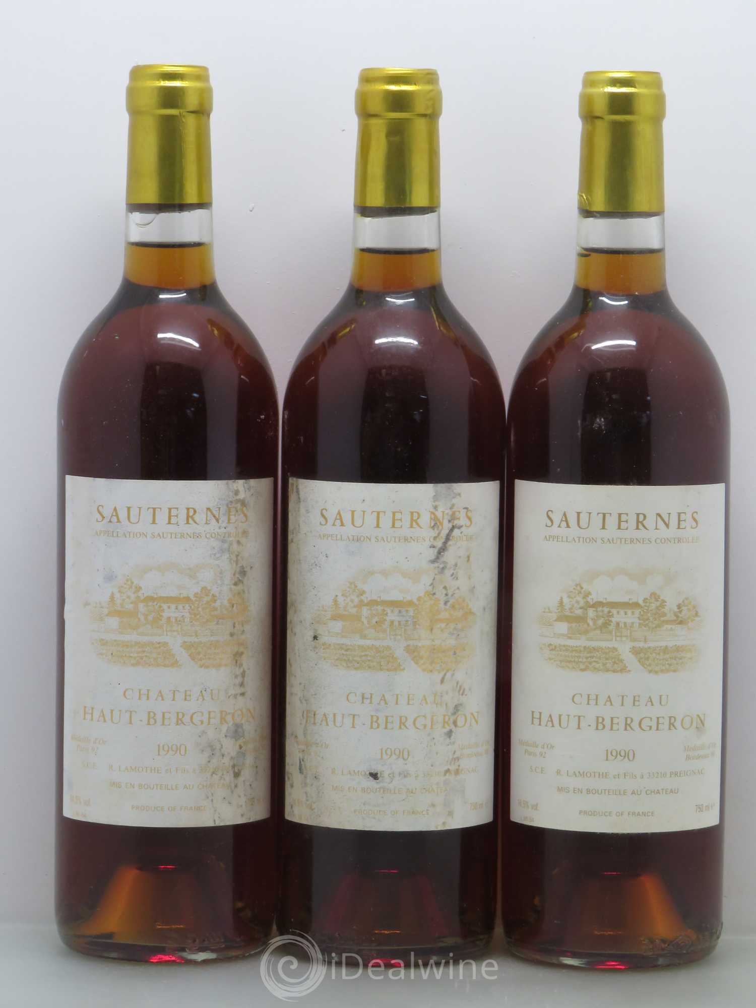 Château Haut-Bergeron 1990 - Lotto di 6 bottiglie - 2
