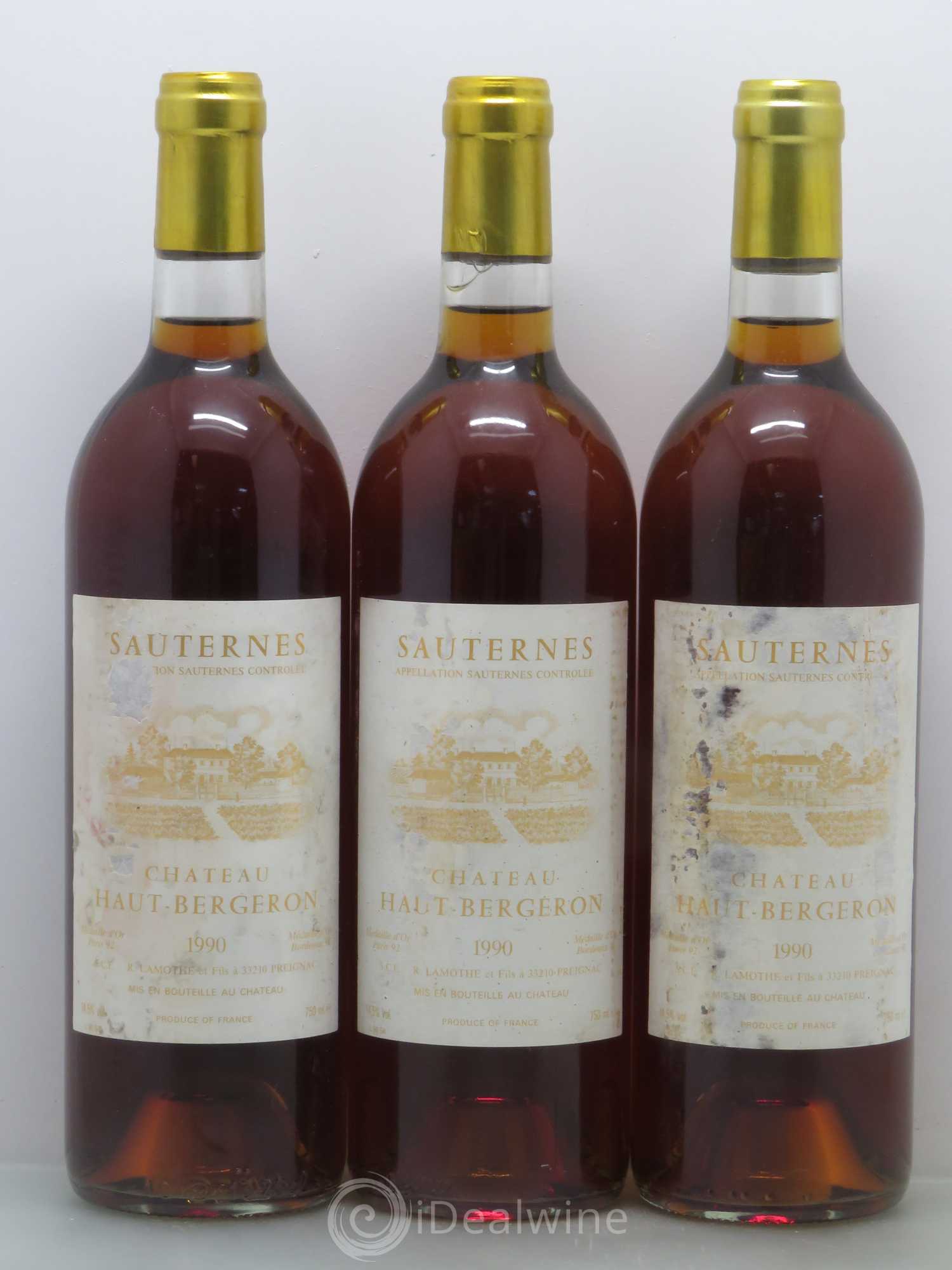 Château Haut-Bergeron 1990 - Lotto di 6 bottiglie - 2