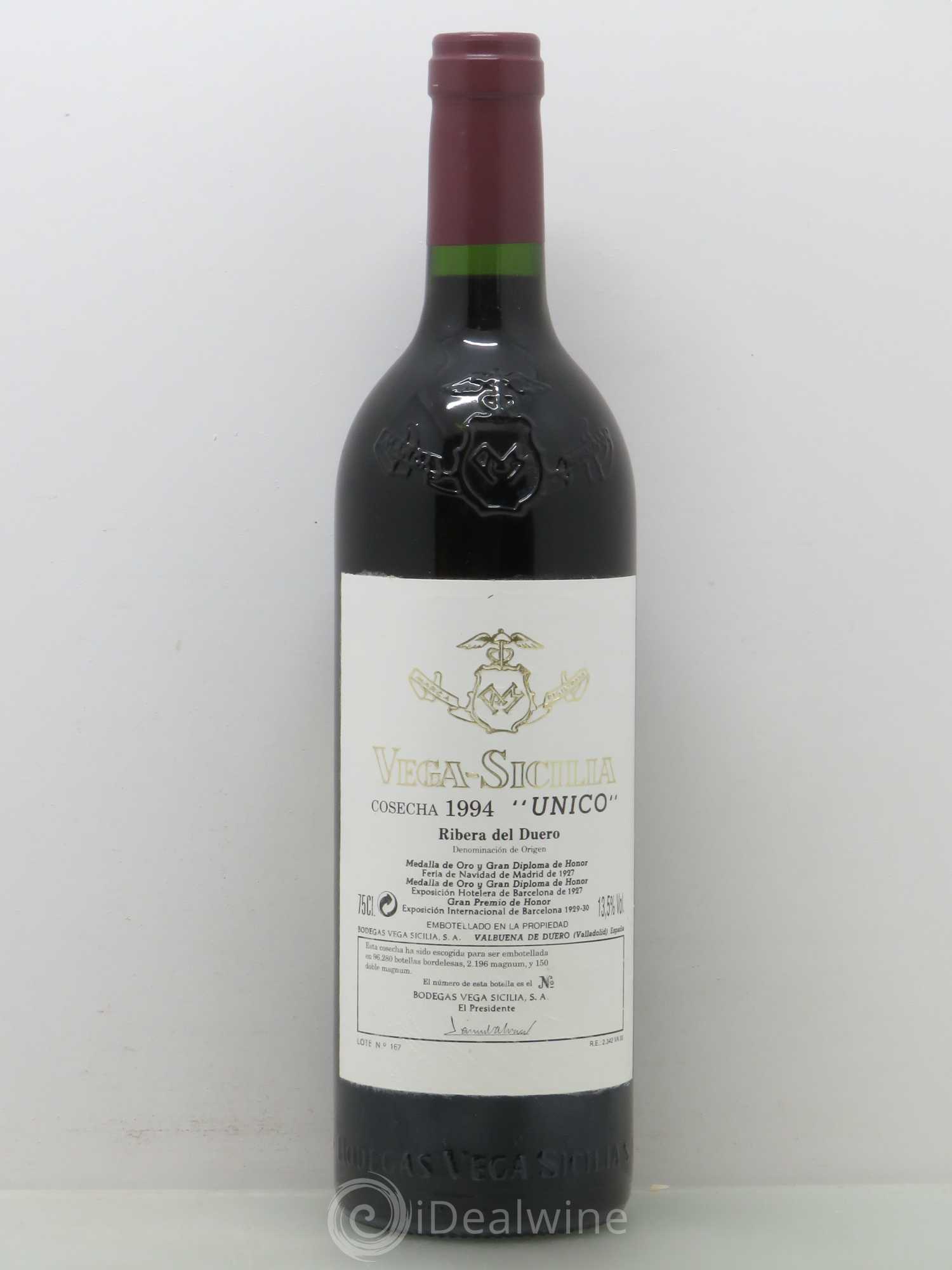 Ribera Del Duero DO Vega Sicilia Unico Famille Alvarez 1994 - Lot de 1 bouteille - 0