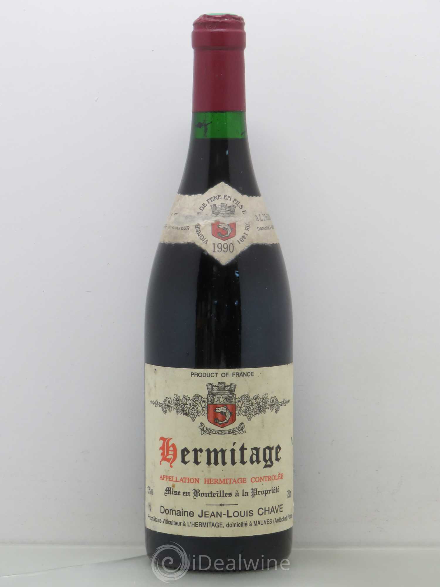 Hermitage Jean-Louis Chave 1990 - Lot de 1 bouteille - 0