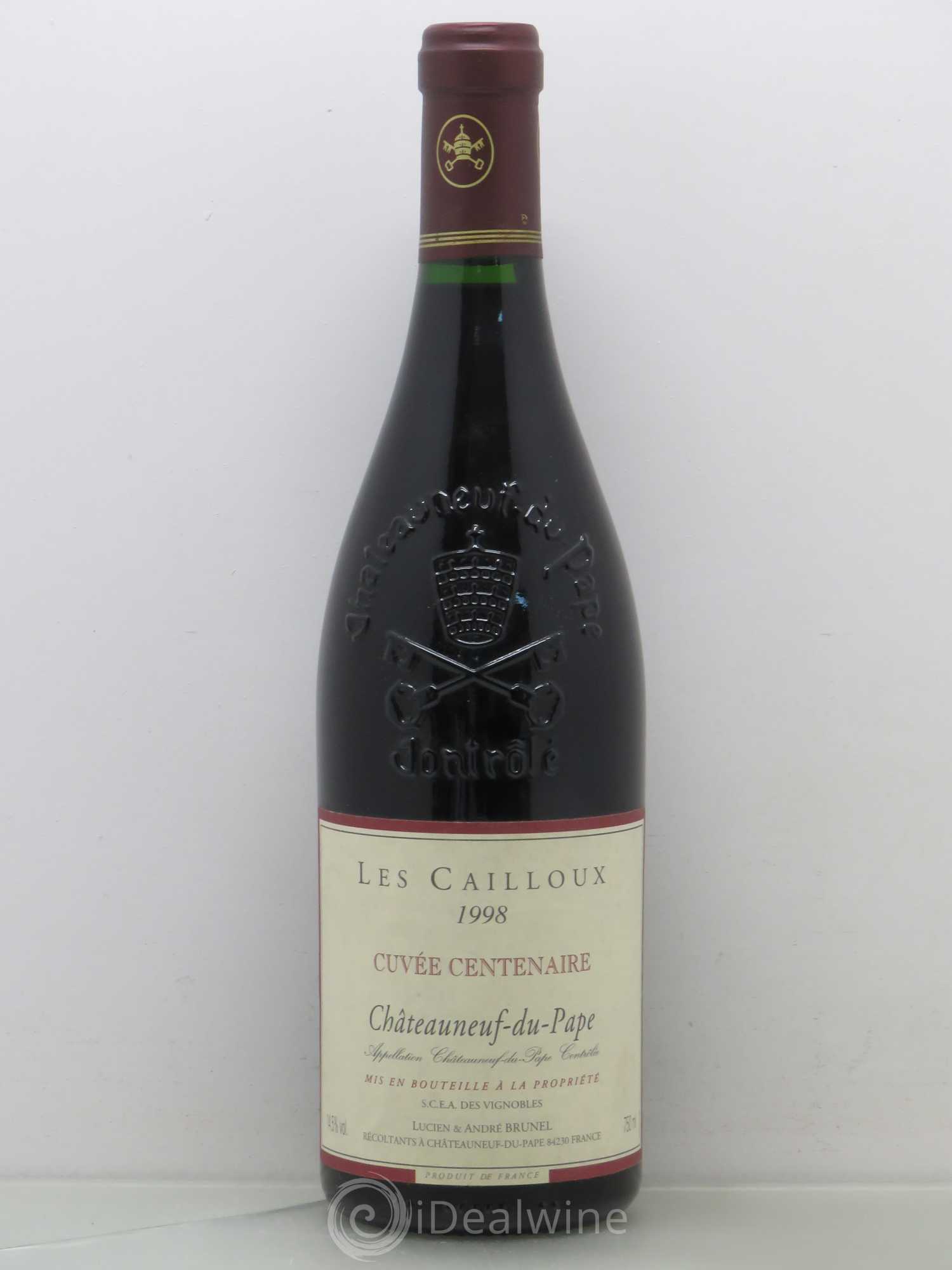 Châteauneuf-du-Pape Les Cailloux Cuvée Centenaire André Brunel 1998 - Lot de 1 bouteille - 0