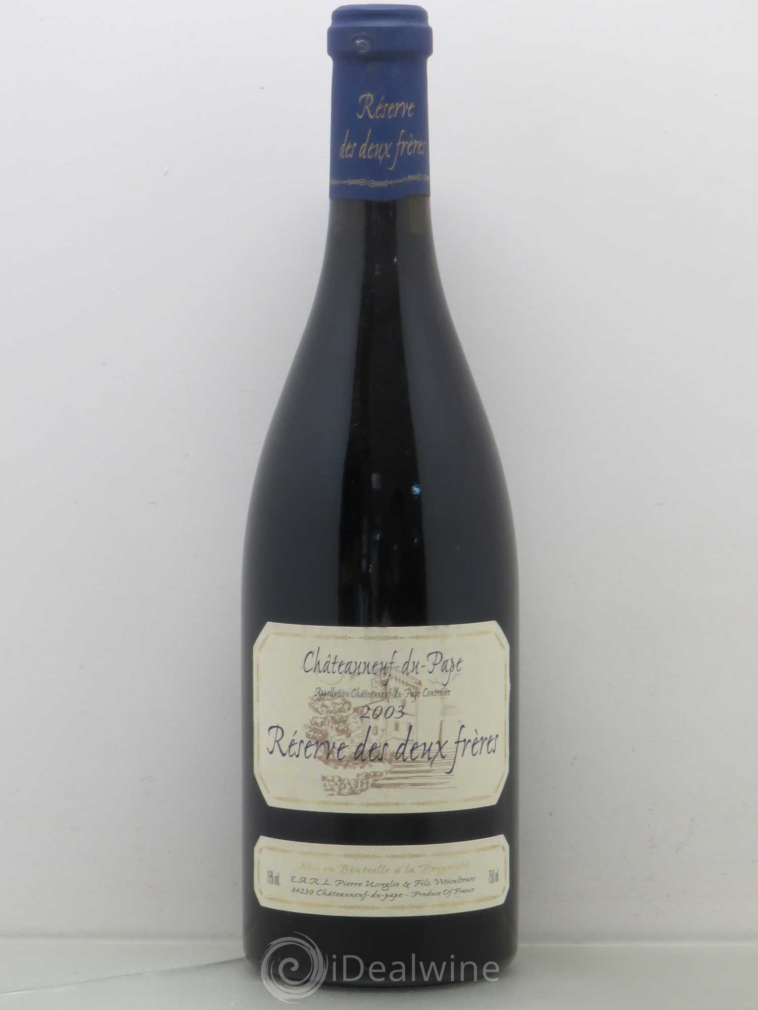 Châteauneuf-du-Pape Réserve des 2 frères Pierre Usseglio & Fils (sans prix de réserve) 2003 - Lot de 1 bouteille - 0