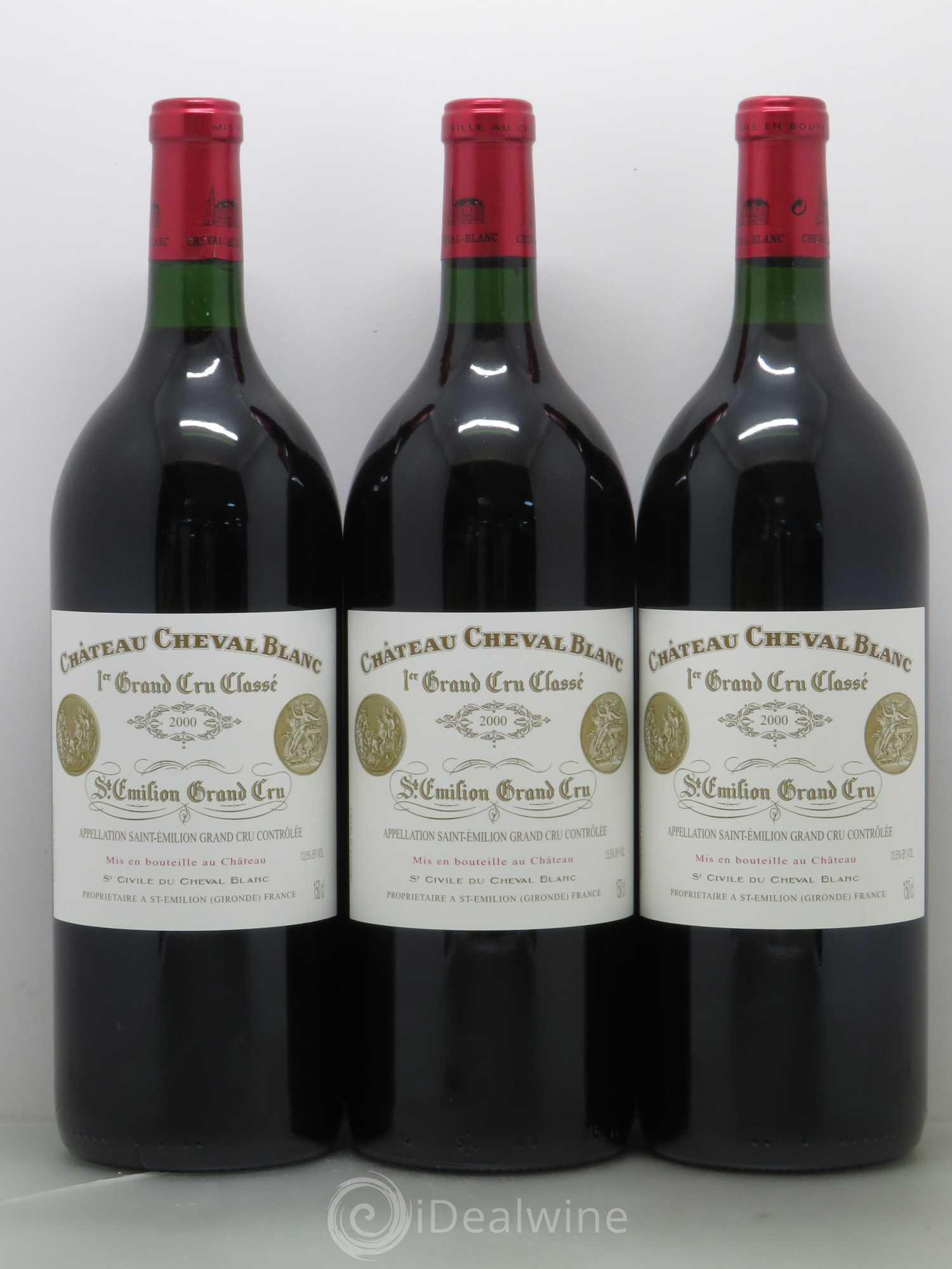 Château Cheval Blanc 1er Grand Cru Classé A 2000 - Lot de 3 magnums - 0