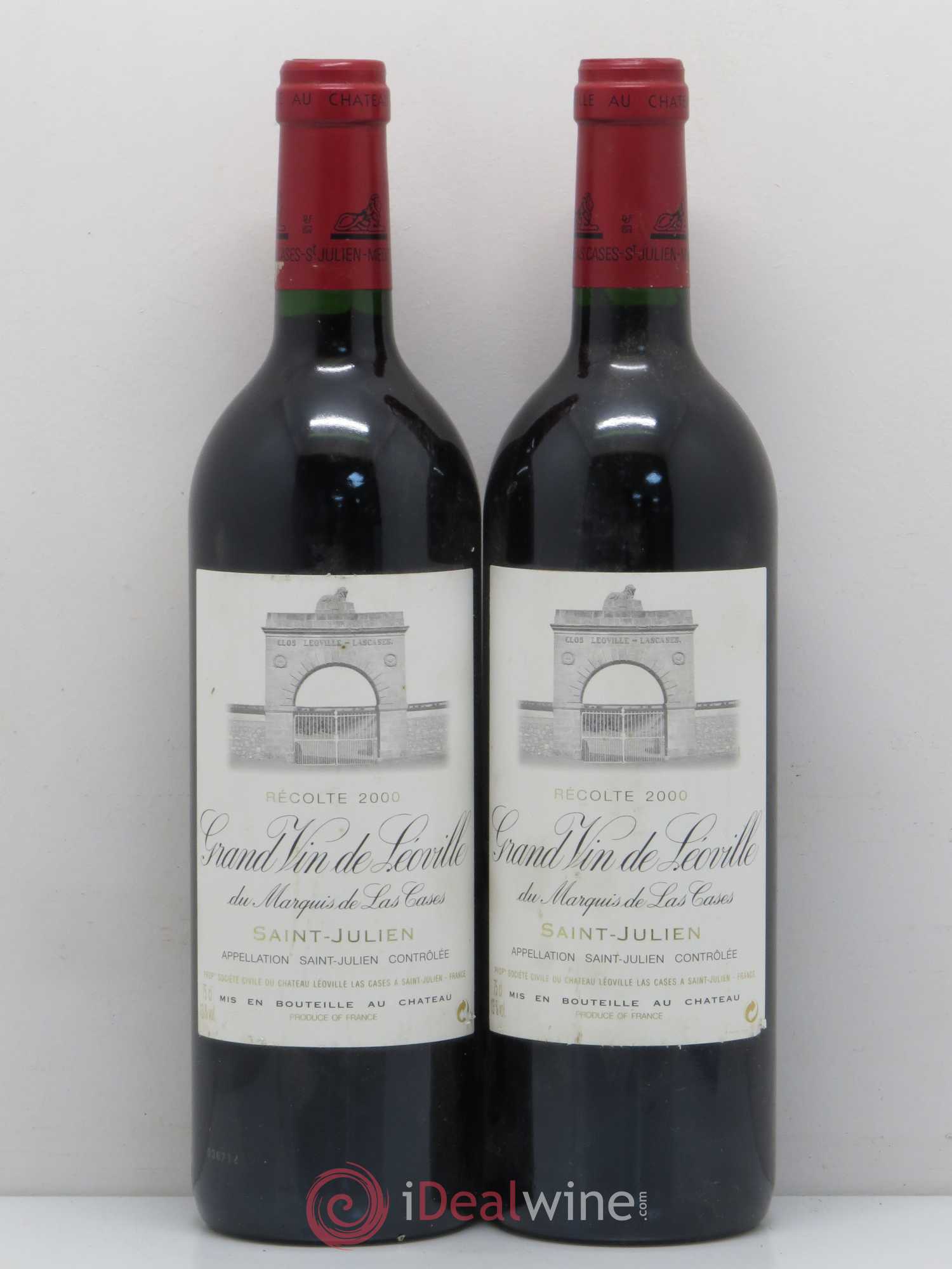 Château Léoville Las Cases 2ème Grand Cru Classé 2000 - Lot de 2 bouteilles - 0