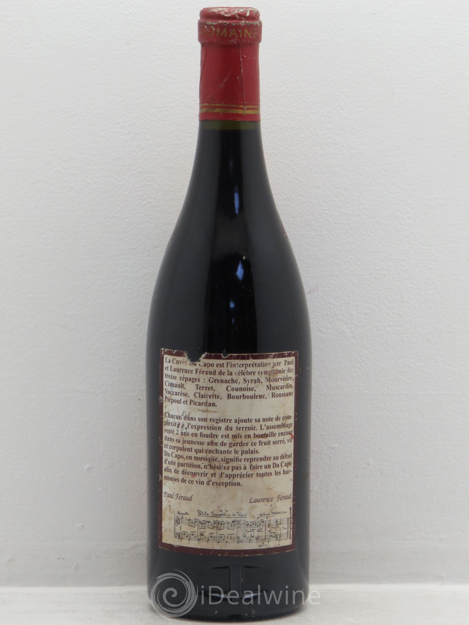 Châteauneuf-du-Pape Domaine du Pégau Cuvée Da Capo Paul et Laurence Féraud 1998 - Lot de 1 bouteille - 1