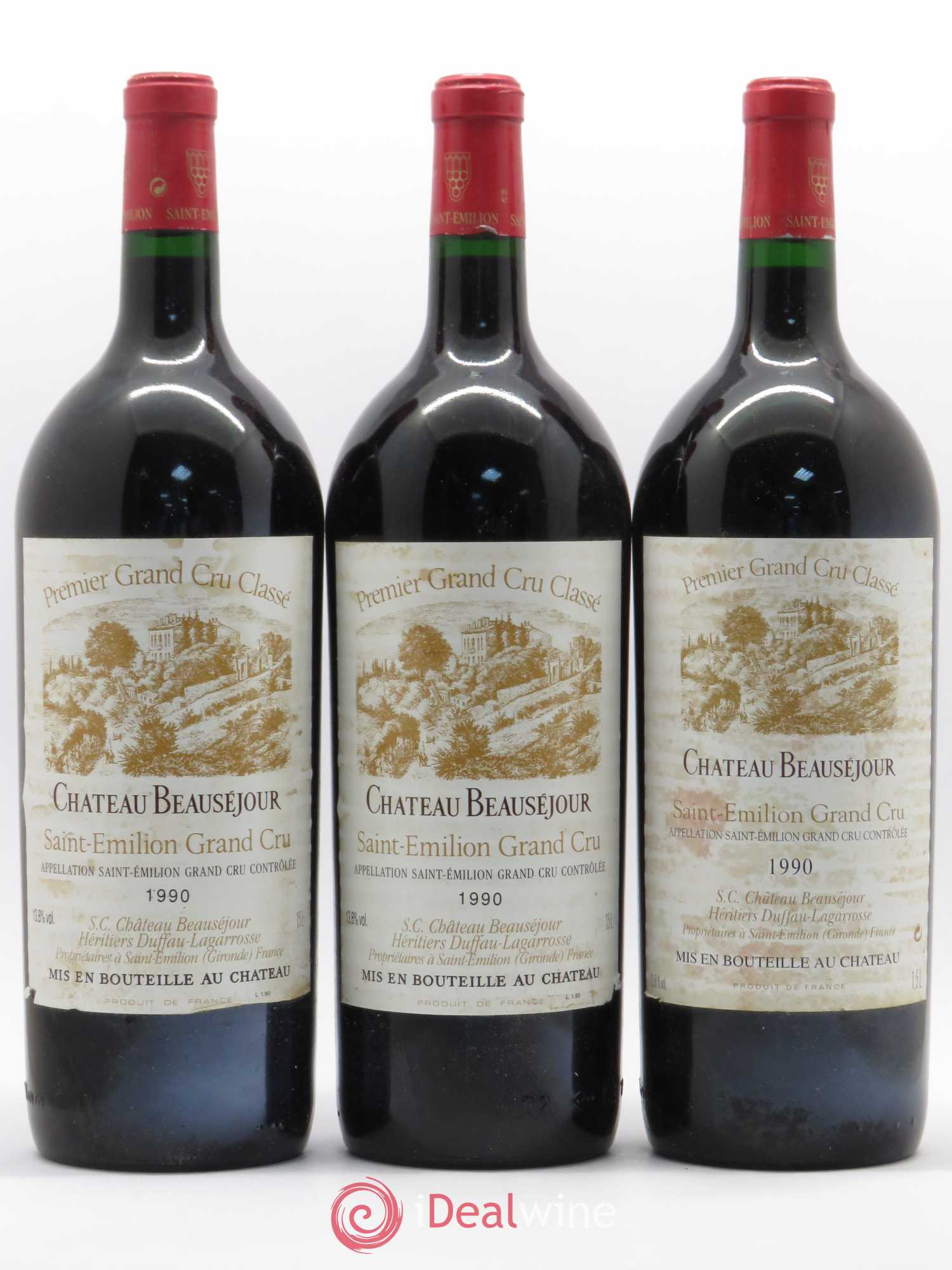Château Beauséjour (Duffau-Lagarrosse) 1er Grand Cru Classé B 1990 - Lot de 6 magnums - 2