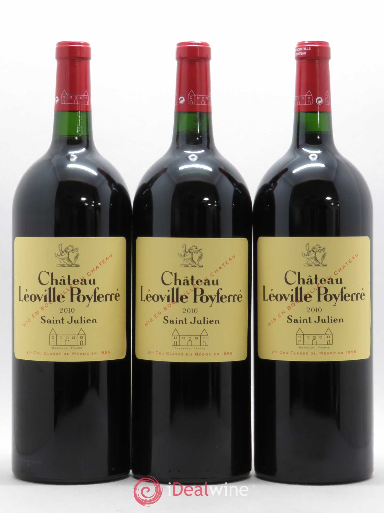 Château Léoville Poyferré 2ème Grand Cru Classé 2010 - Lot de 3 magnums - 0