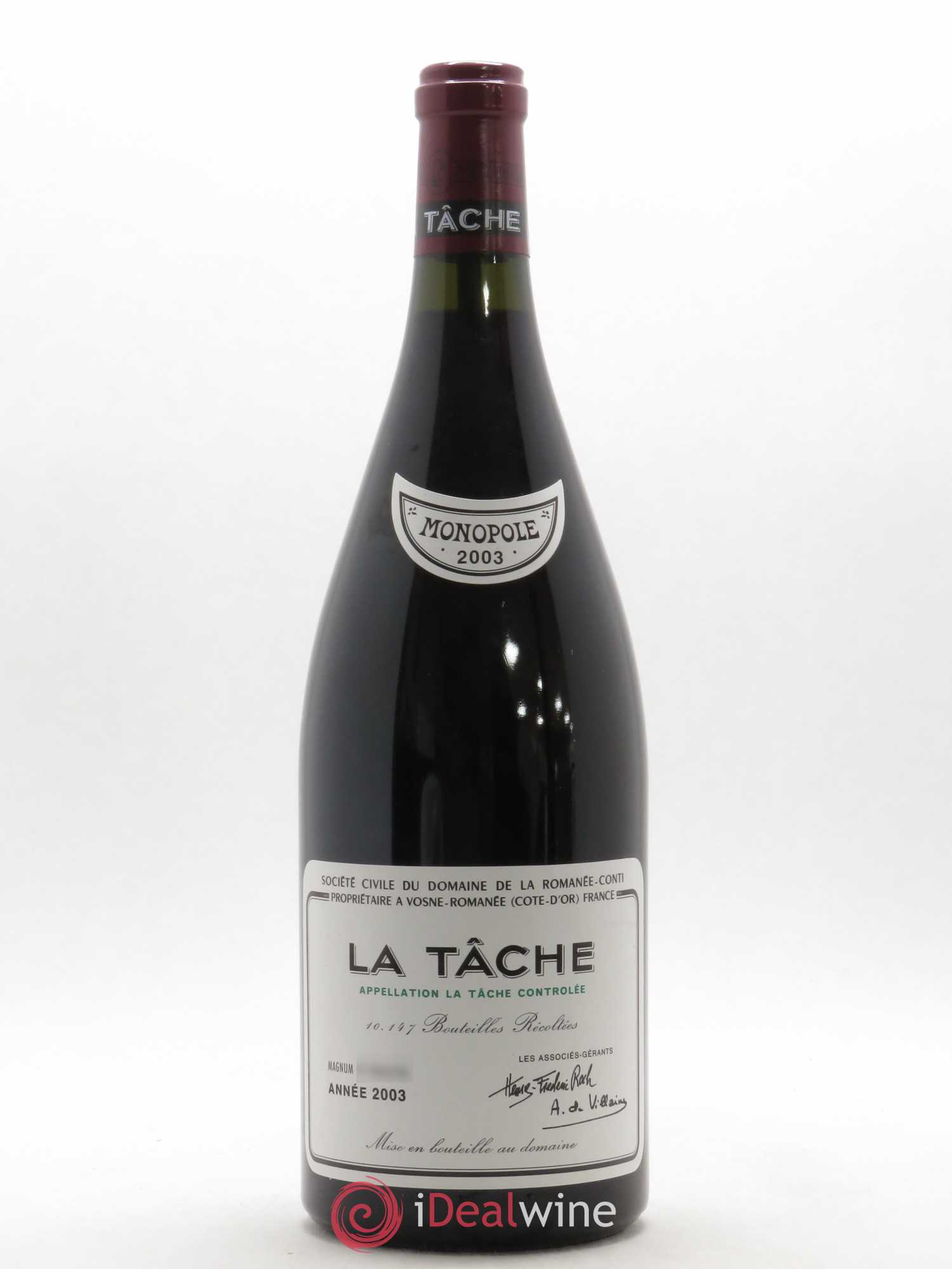 La Tâche Grand Cru Domaine de la Romanée-Conti 2003 - Lot de 1 magnum - 0