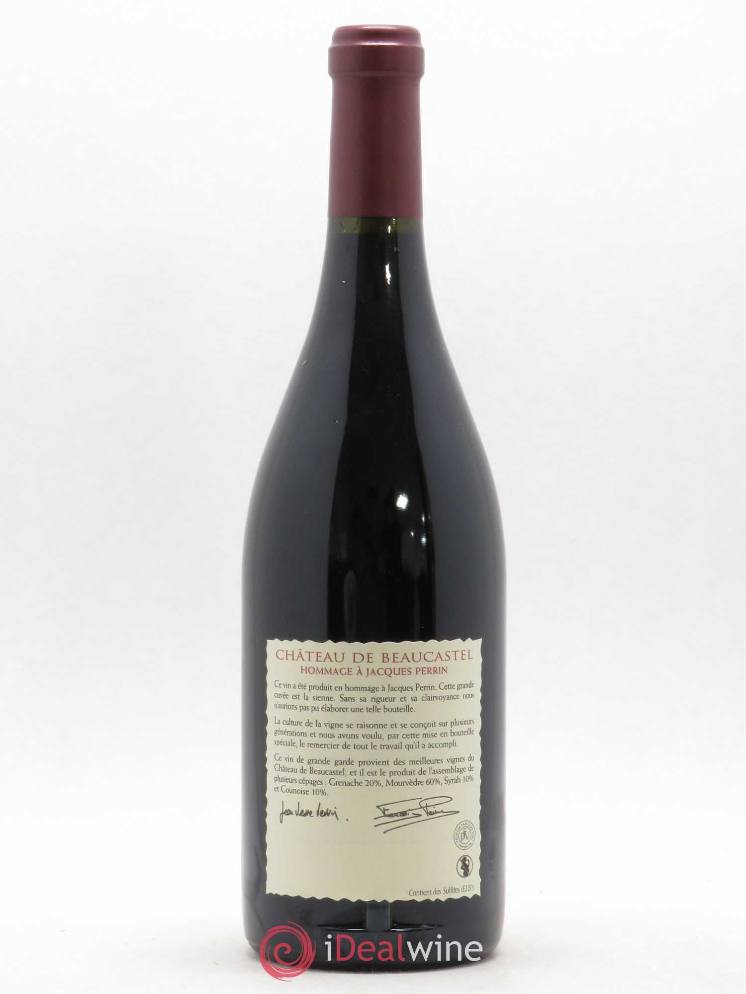Châteauneuf-du-Pape Château de Beaucastel Hommage à Jacques Perrin Famille Perrin 2005 - Lot de 1 bouteille - 1