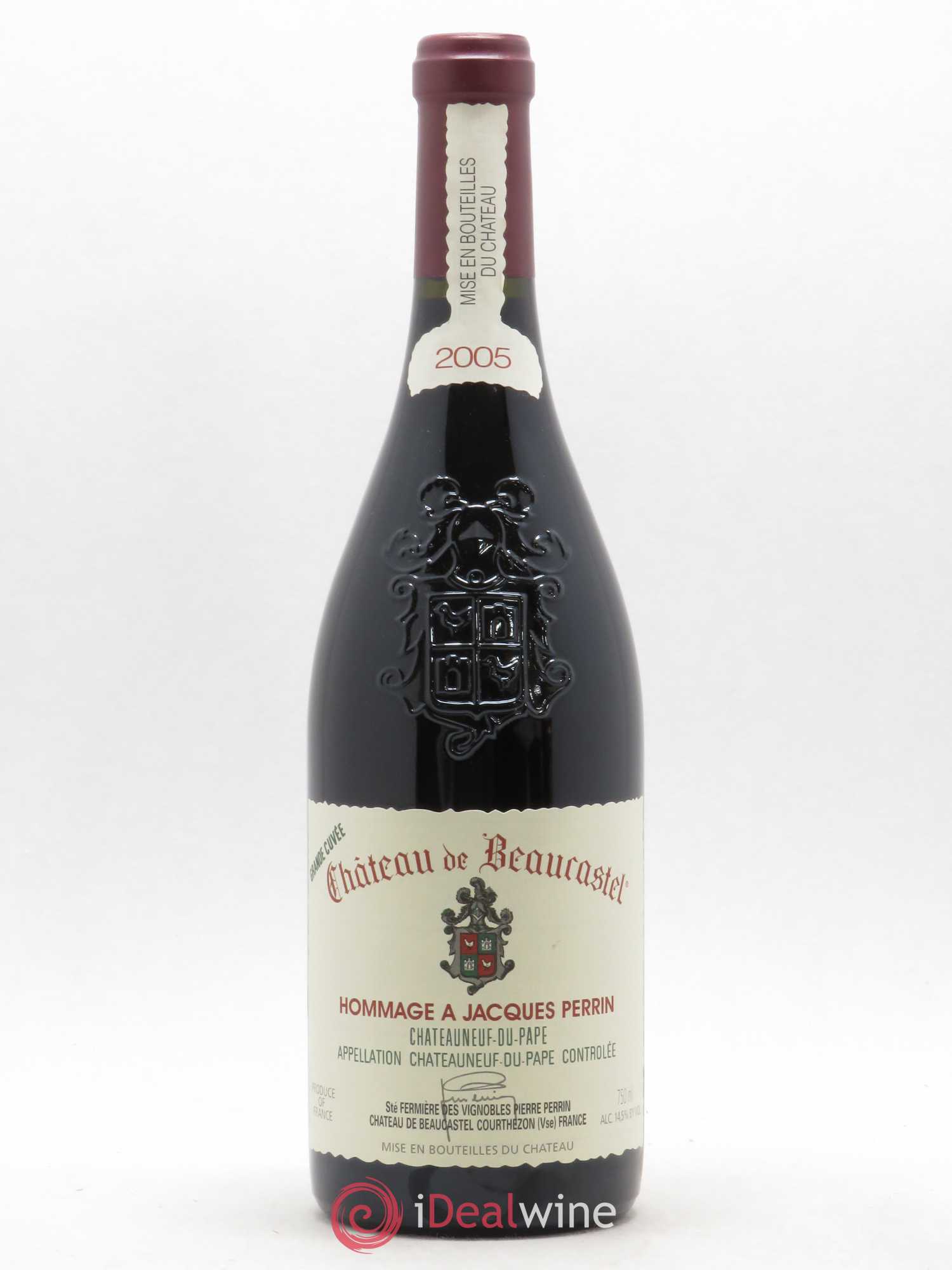 Châteauneuf-du-Pape Château de Beaucastel Hommage à Jacques Perrin Famille Perrin 2005 - Lot de 1 bouteille - 0