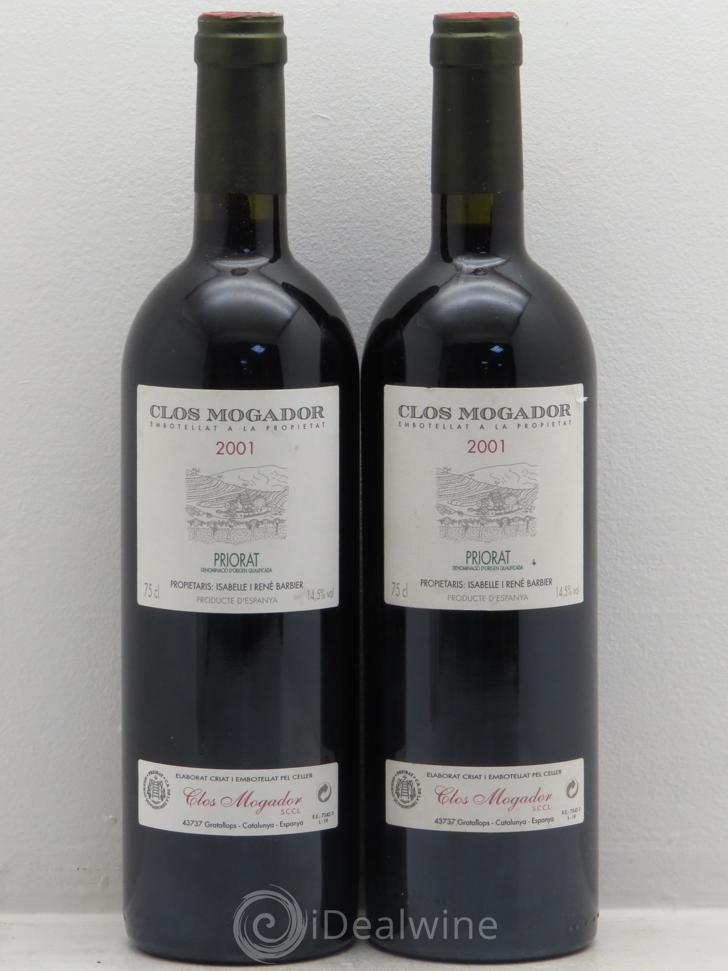 Priorat Clos Mogador DOCA René Barbier 2001 - Lot de 2 bouteilles - 0