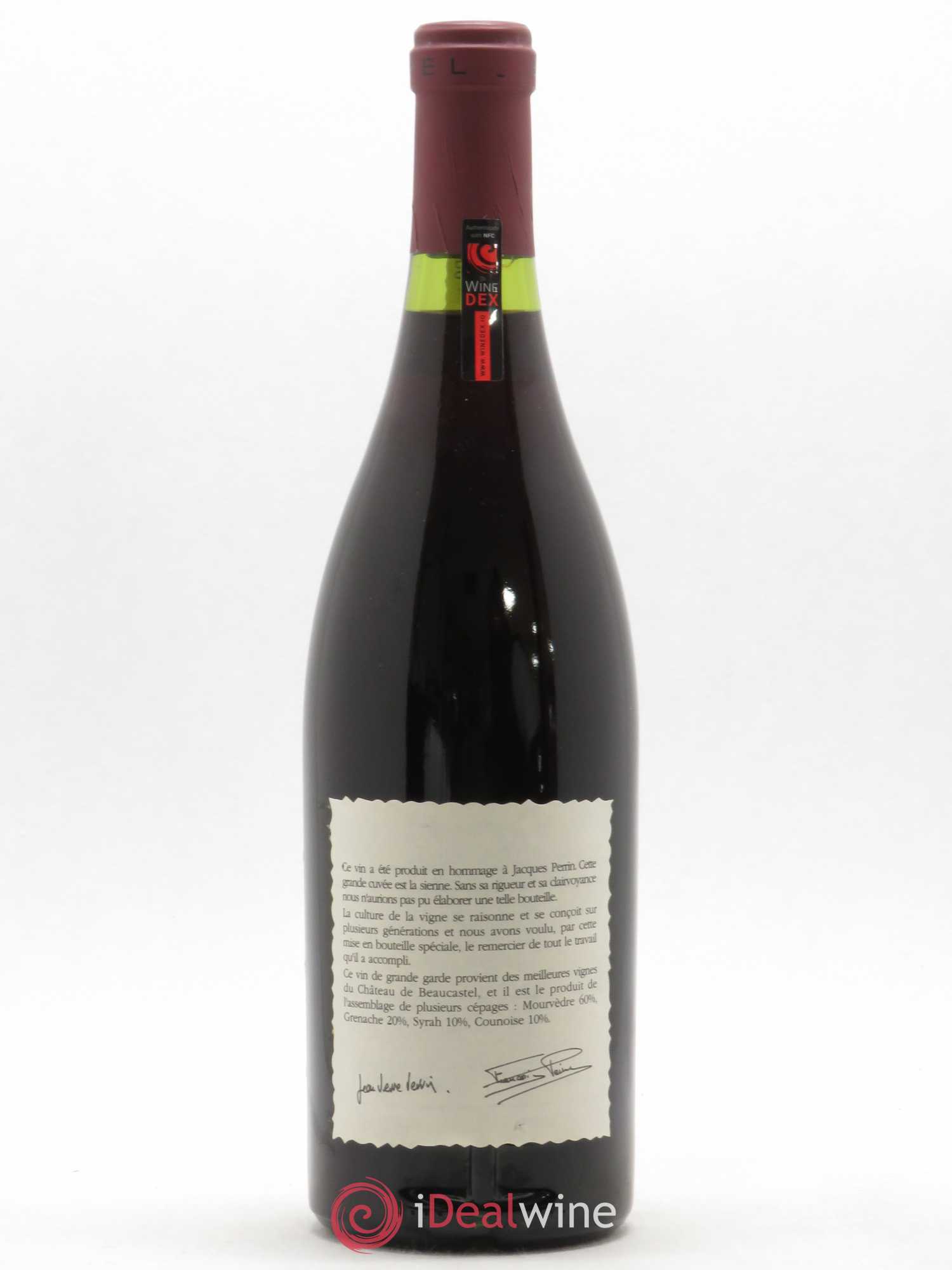 Châteauneuf-du-Pape Château de Beaucastel Hommage à Jacques Perrin Famille Perrin 1989 - Lot de 1 bouteille - 1