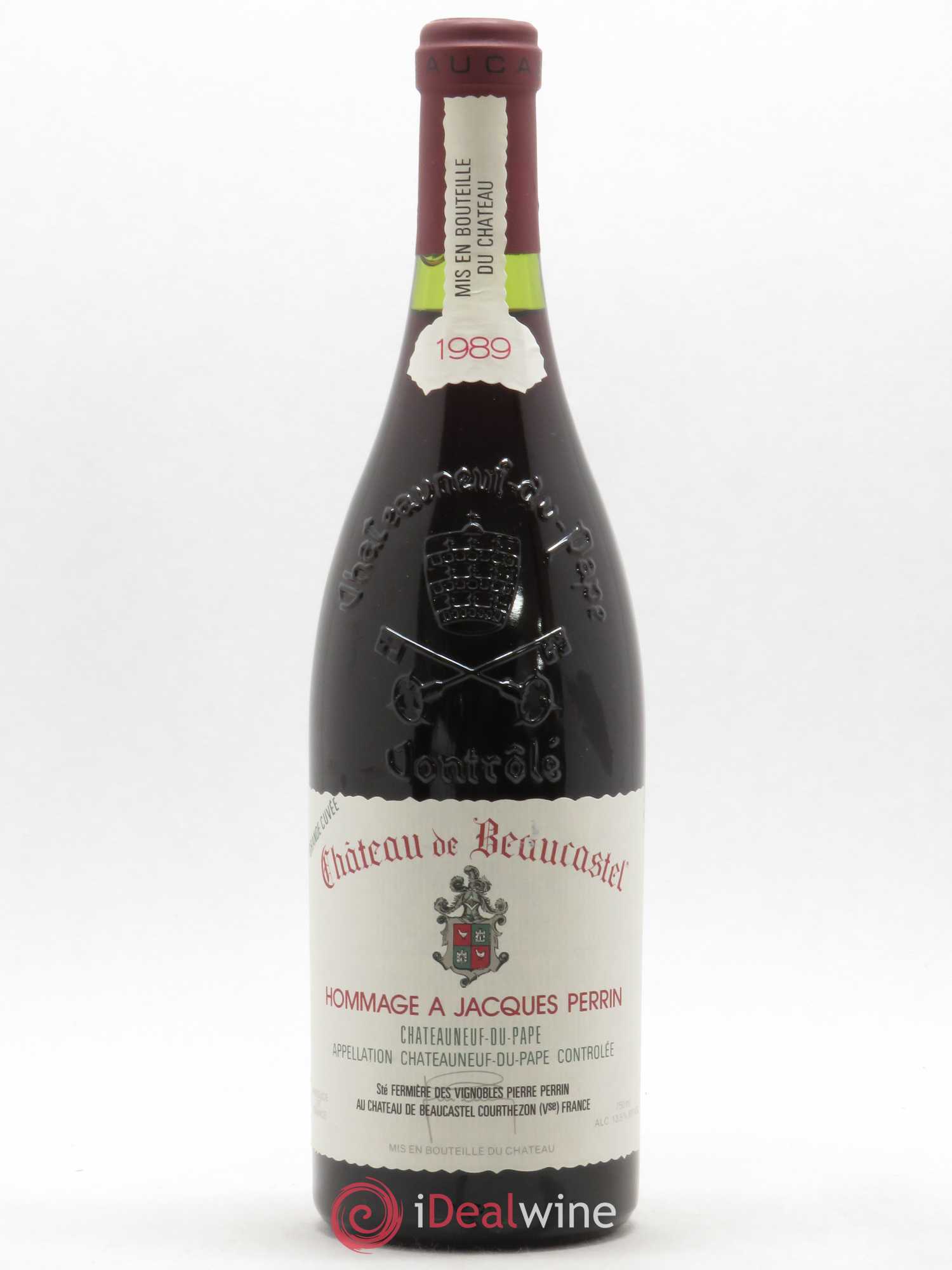 Châteauneuf-du-Pape Château de Beaucastel Hommage à Jacques Perrin Famille Perrin 1989 - Lot de 1 bouteille - 0