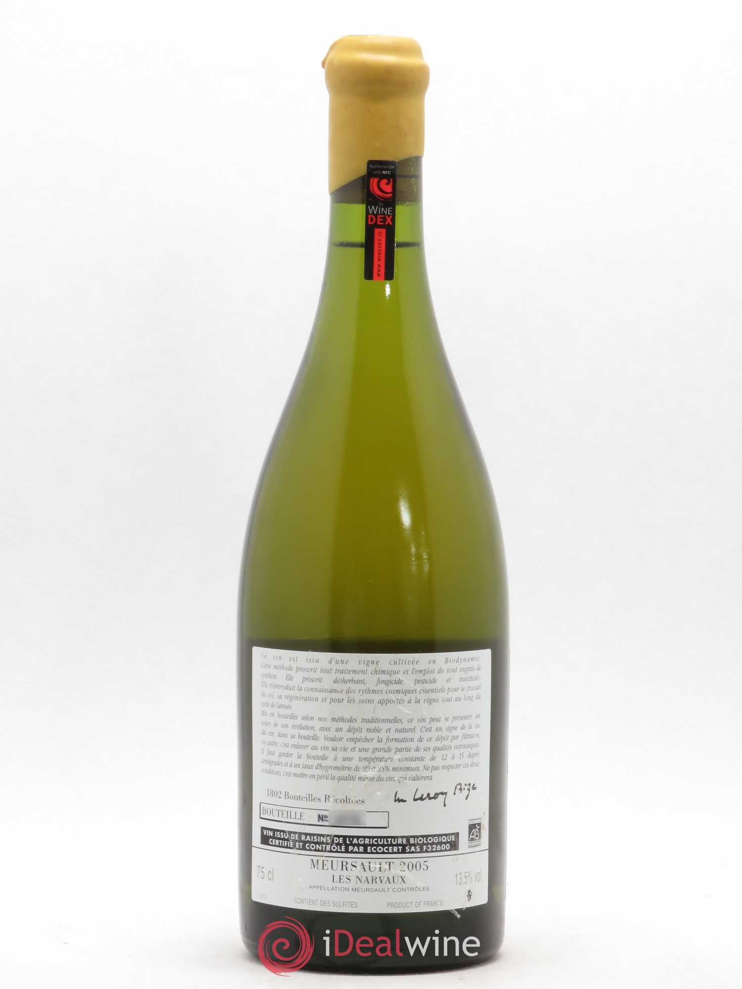 Meursault Les Narvaux d'Auvenay (Domaine) 2005 - Lot de 1 bouteille - 1