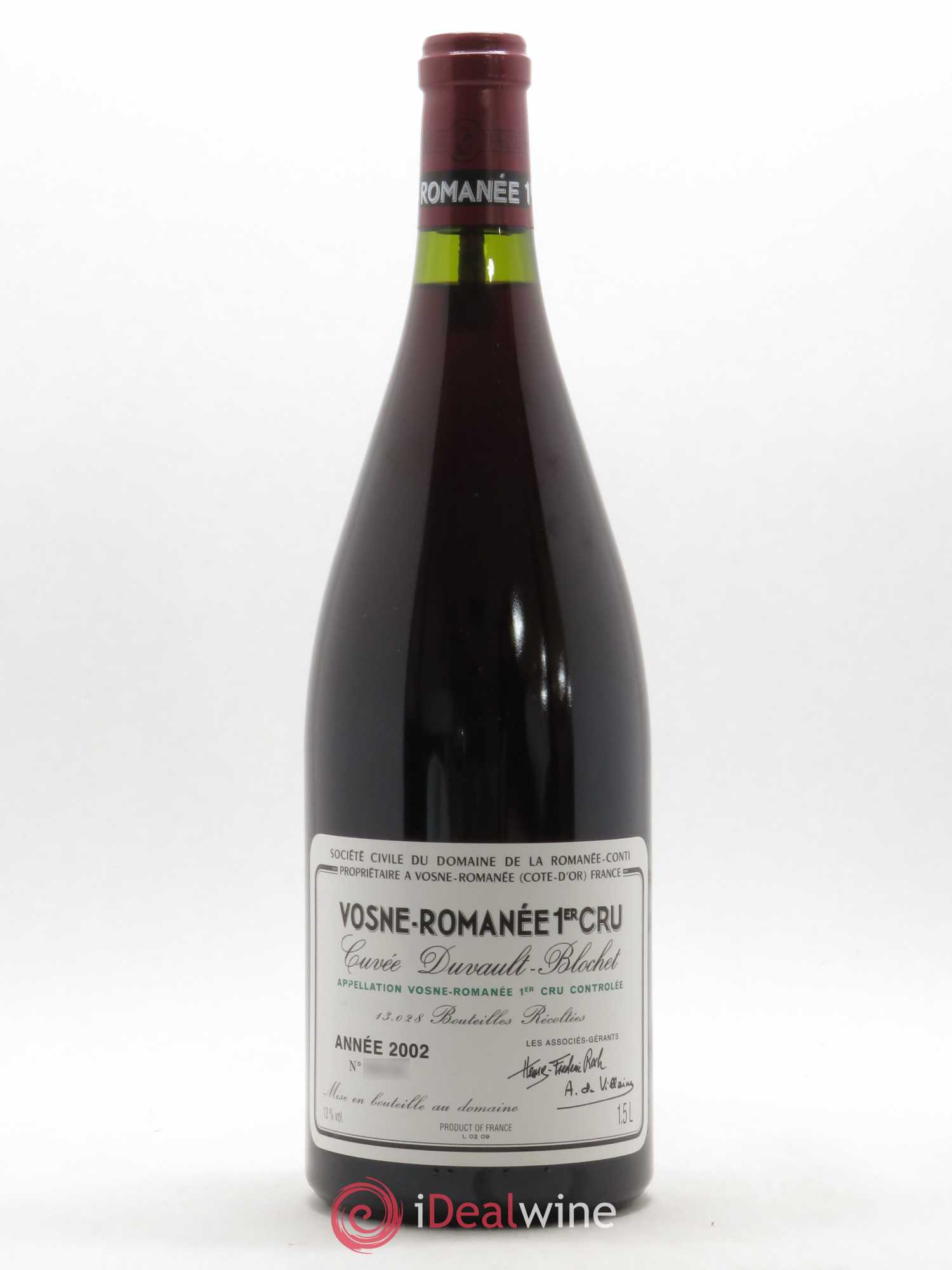 ワイン DRC VOSNE-ROMANEE Duvault-Blochet 2000 Buy Vosne-Romanée 1er Cru Cuvée Duvault Blochet Domaine de la
