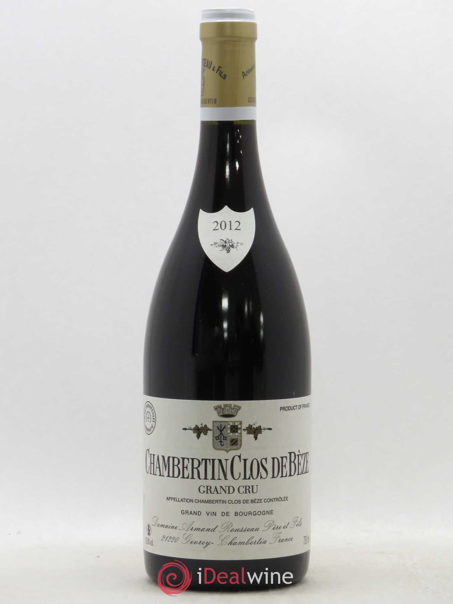 Chambertin Clos de Bèze Grand Cru Armand Rousseau (Domaine) 2012 - Lot de 1 bouteille - 0