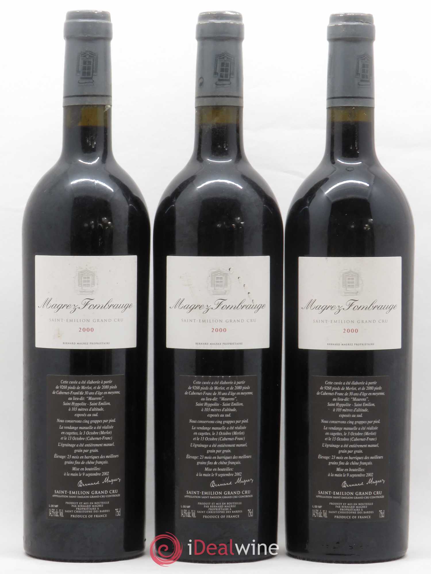 Château Magrez Fombrauge 2000 - Lot de 6 bouteilles - 1