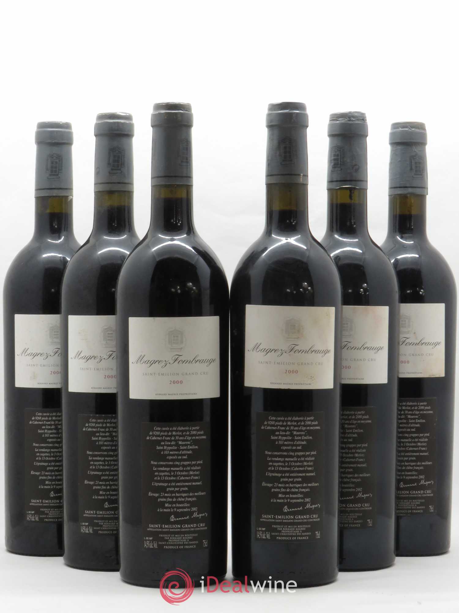Château Magrez Fombrauge 2000 - Lot de 6 bouteilles - 0