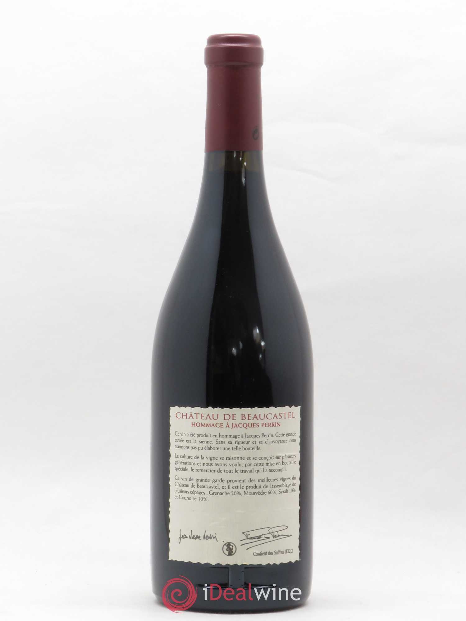 Châteauneuf-du-Pape Château de Beaucastel Hommage à Jacques Perrin Famille Perrin 2007 - Lot de 1 bouteille - 1