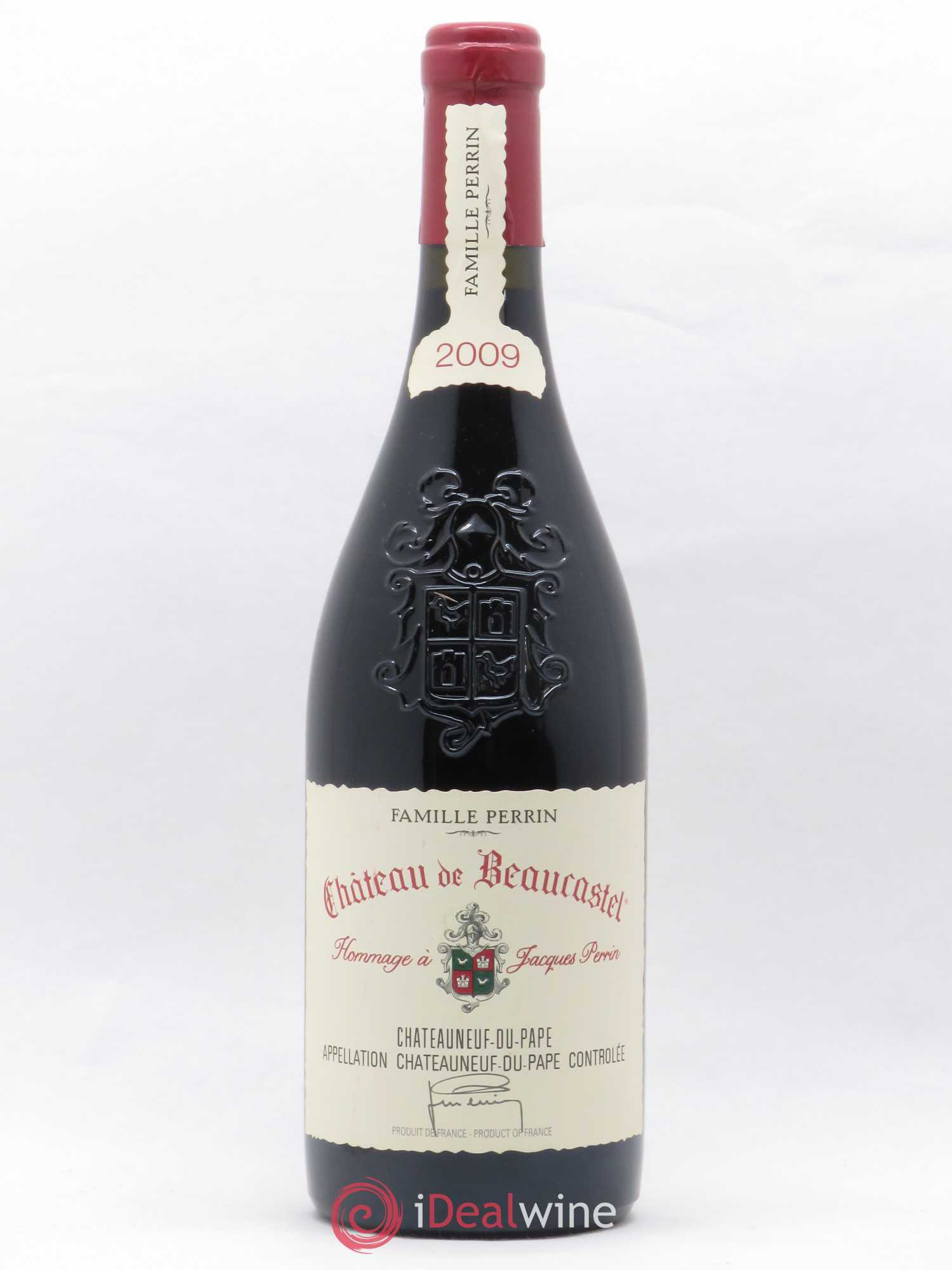 Châteauneuf-du-Pape Château de Beaucastel Hommage à Jacques Perrin Famille Perrin 2009 - Lot de 1 bouteille - 0