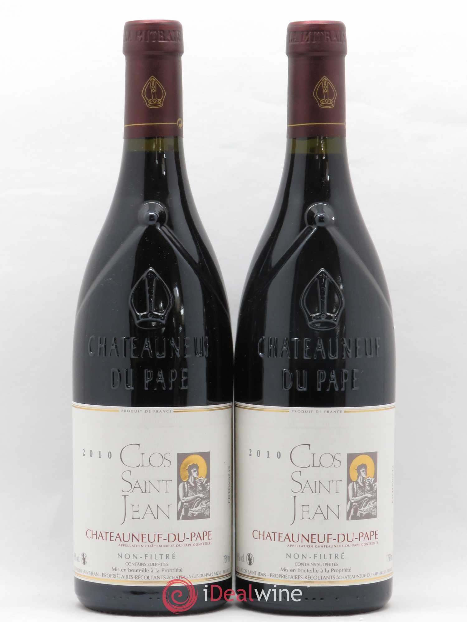 Châteauneuf-du-Pape Clos Saint-Jean Pascal et Vincent Maurel 2010 - Lot de 2 bouteilles - 0