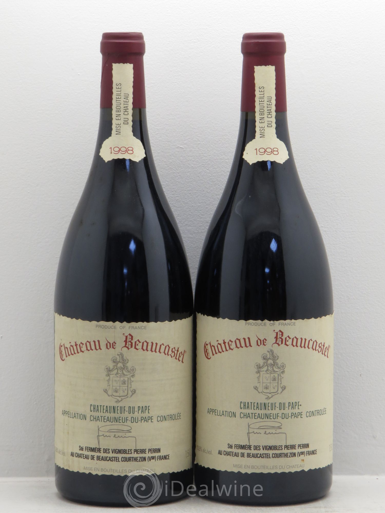 Châteauneuf-du-Pape Château de Beaucastel Famille Perrin 1998 - Lot de 2 magnums - 0
