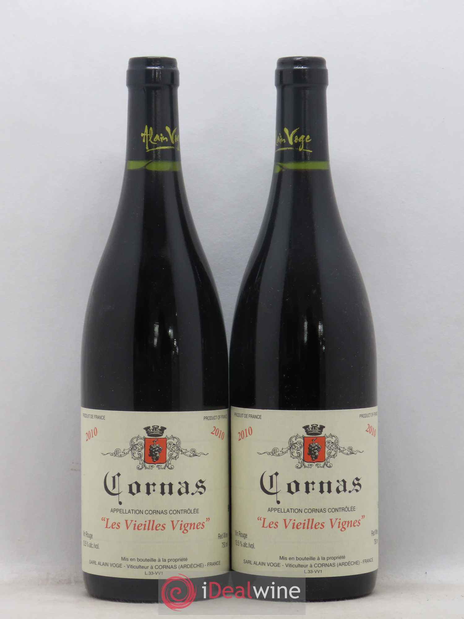 Cornas Les Vieilles Vignes Alain Voge (Domaine) 2010 - Lot de 2 bouteilles - 0