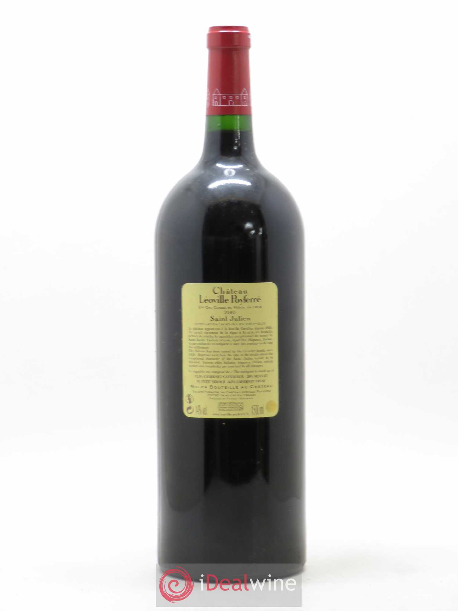 Château Léoville Poyferré 2ème Grand Cru Classé 2010 - Lot de 1 magnum - 1