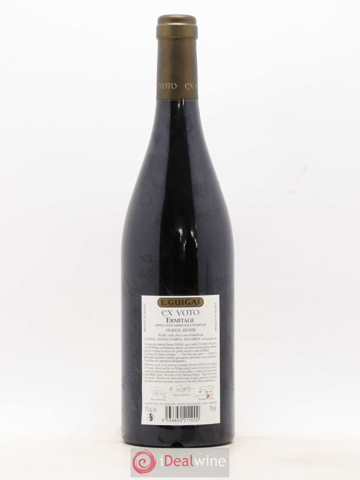 Ermitage Ex Voto Guigal 2009 - Lot de 1 bouteille - 1
