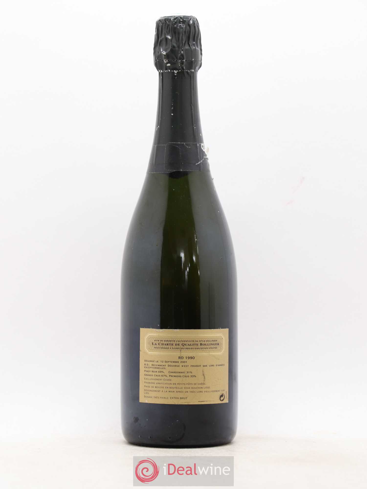 R.D. Extra-Brut Bollinger Extra Brut  1990 - Lot de 1 bouteille - 1